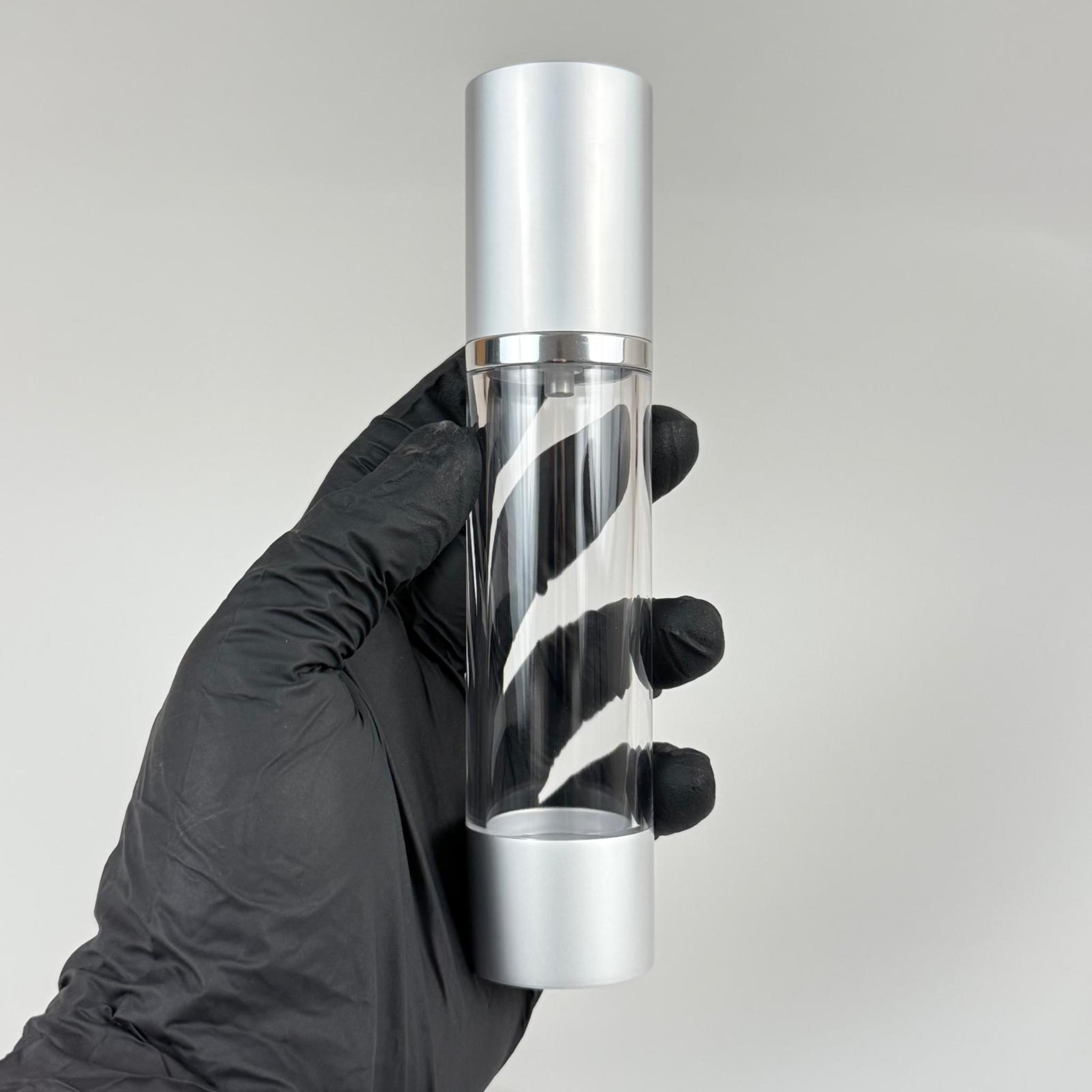 BOŞ KREM VE LOSYON ŞİŞESİ 50 ML BOŞ AİRLESS ŞİŞE - HAVASIZ POMPALI GÜMÜŞ AİRLESS ŞİŞE