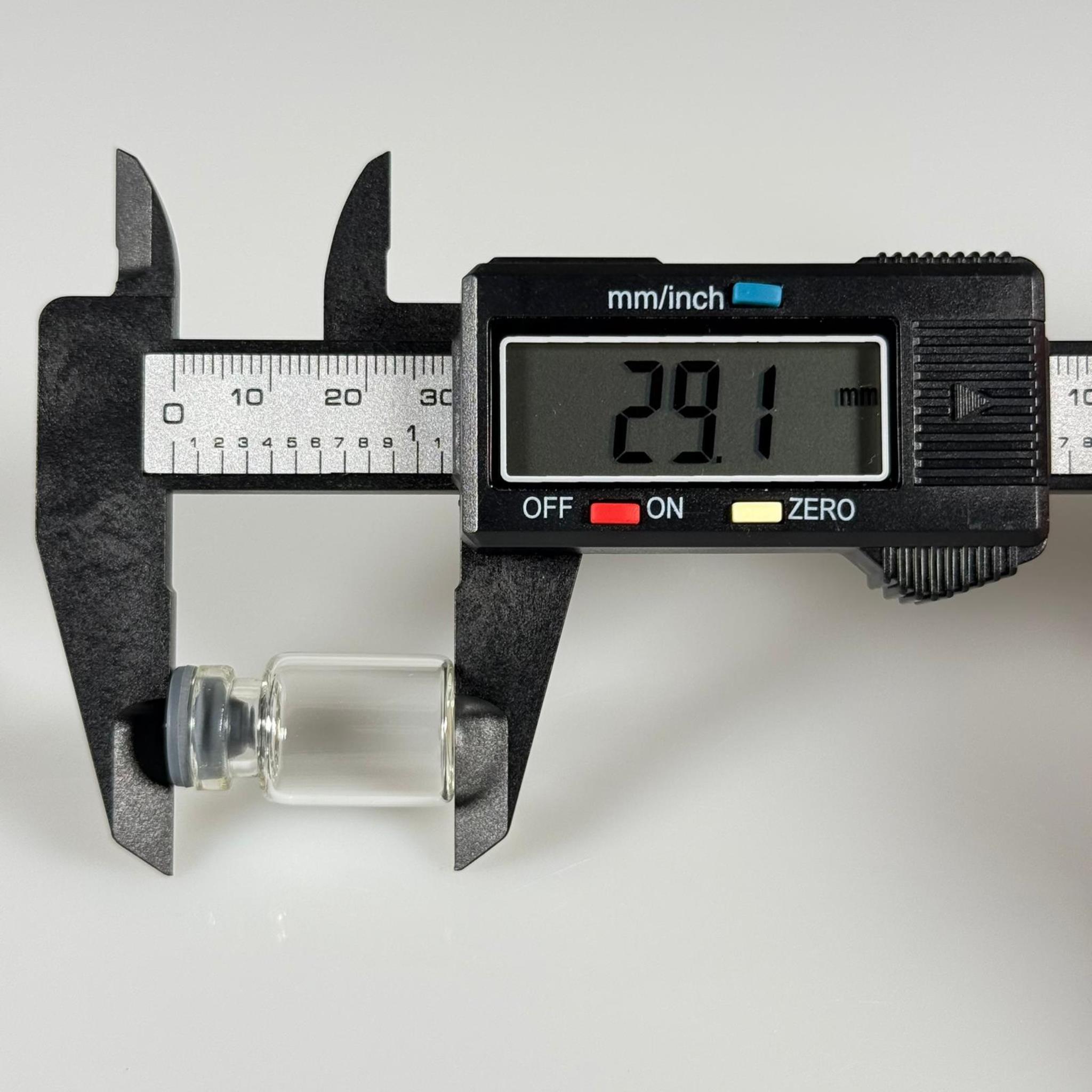 2 ML vial flakon şişe - 13 ağız 2 cc şeffaf cam ilaç şişesi + kauçuk butil enjektör tıpası