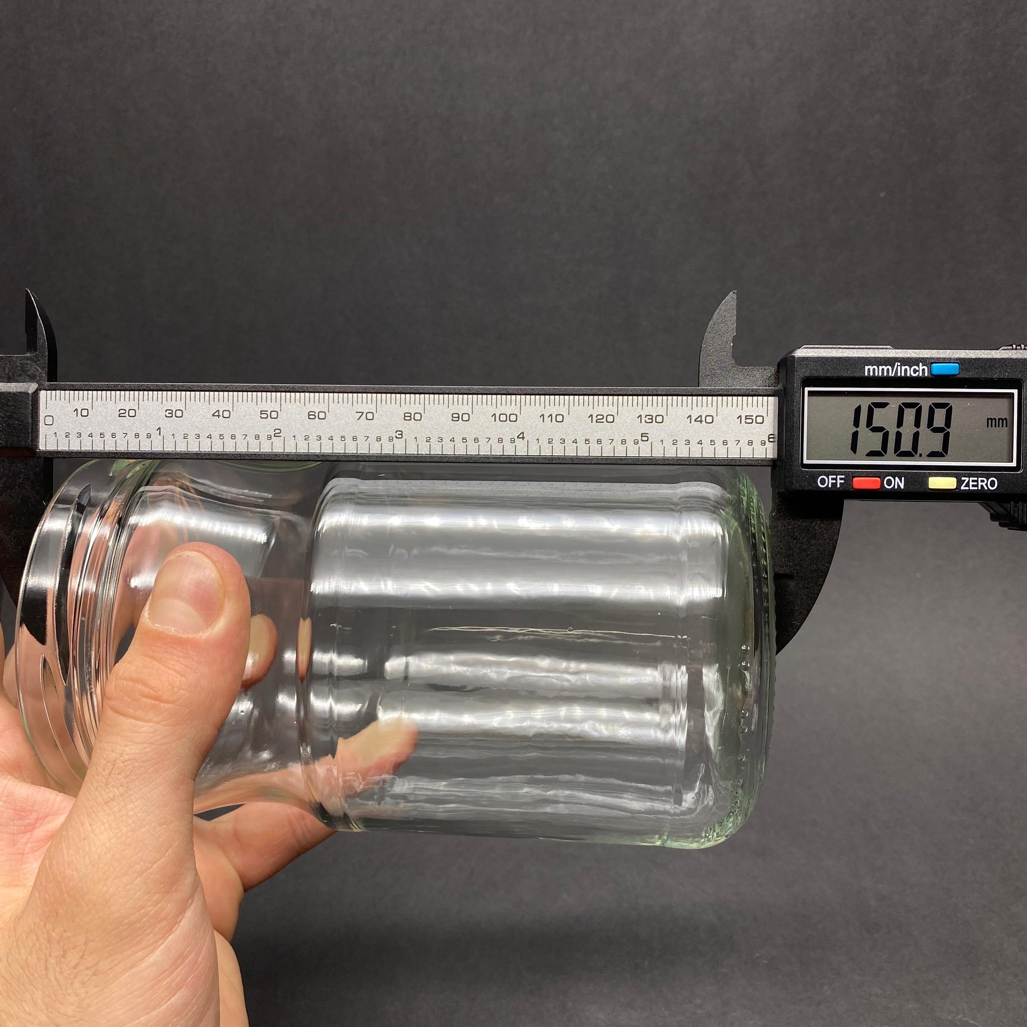 720 CC BOĞUMLU CAM KAVANOZ - SİYAH METAL KAPAKLI - 720 ML CAM KAVANOZ