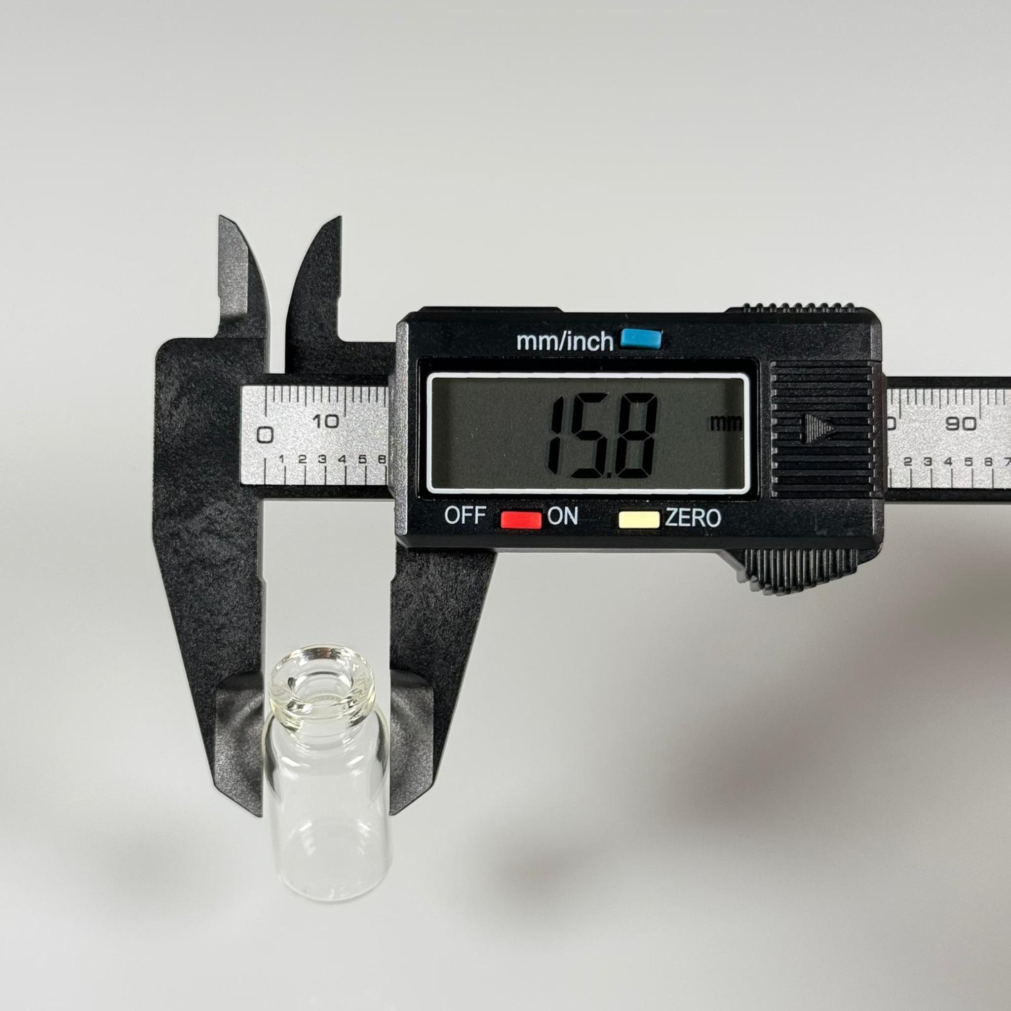 BOROSİLİKAT ŞEFFAF CAM ŞİŞE - 3 CC - 16x35 MM - ÇEKME CAM BORU FLAKON İNCE PENİSİLİN ŞİŞESİ - AĞIZ ÇAPI 13 MM