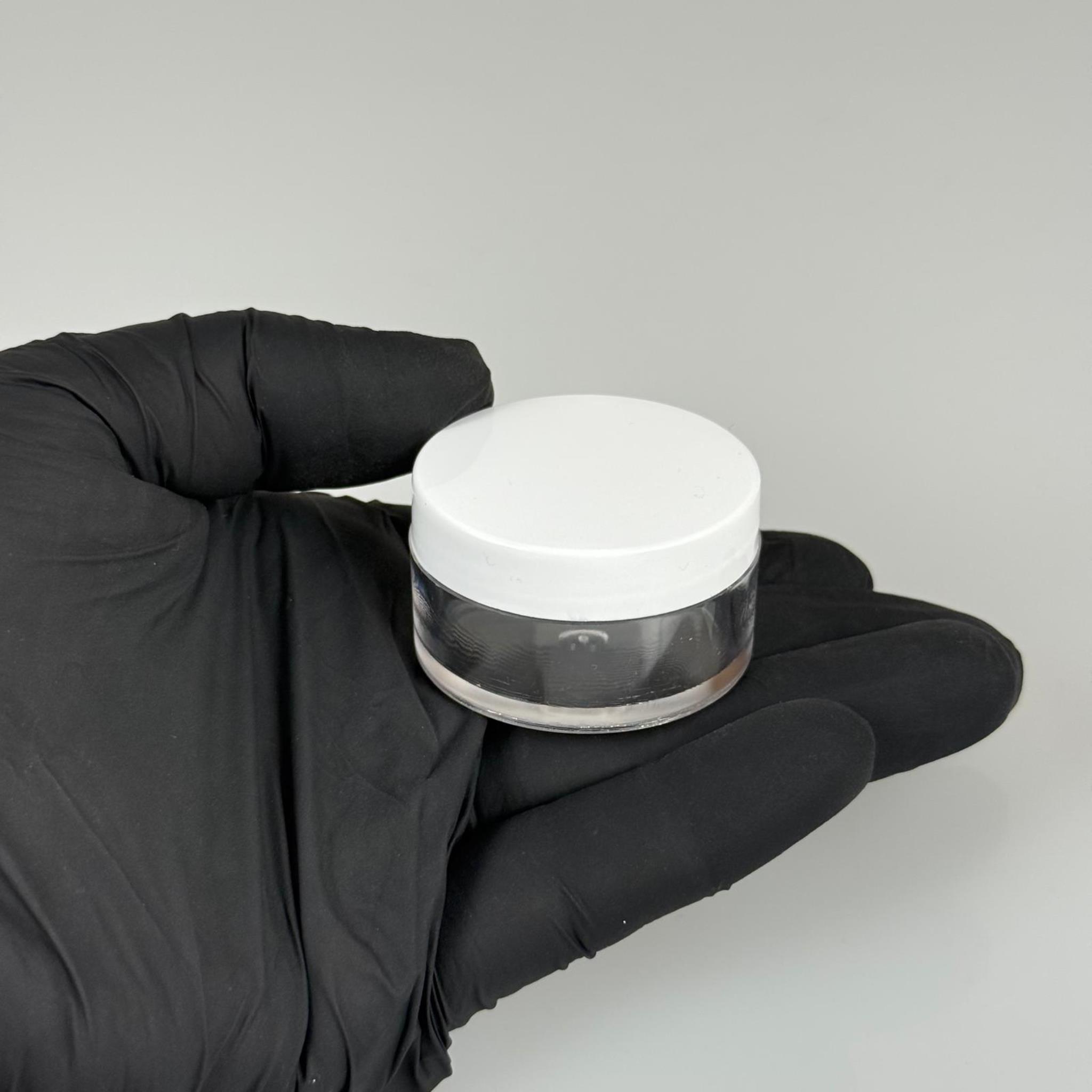 10 CC KRİSTAL KAVANOZ - BEYAZ PLASTİK KAPAKLI - 10 ML KREM KAVANOZ KALIN ŞEFFAF PLASTİK MİKA AKRİLİK