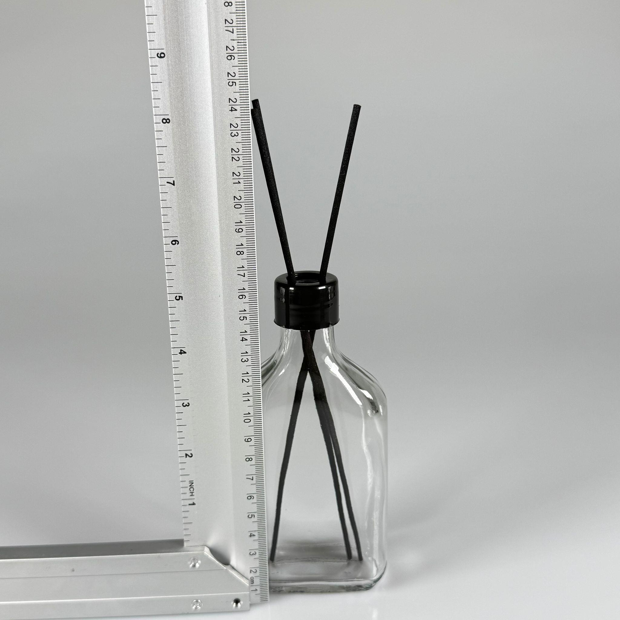 200 CC YASSI CAM BAMBU ODA KOKUSU ŞİŞESİ - 200 ML ÇUBUKLU BAMBU ODA KOKUSU ŞİŞESİ - DİFÜZÖR ŞİŞE- CAM ŞİŞE + SİYAH VİDALI KAPAK + KÖR TIPA + 3 ADET FİBER SİYAH BAMBU ÇUBUK