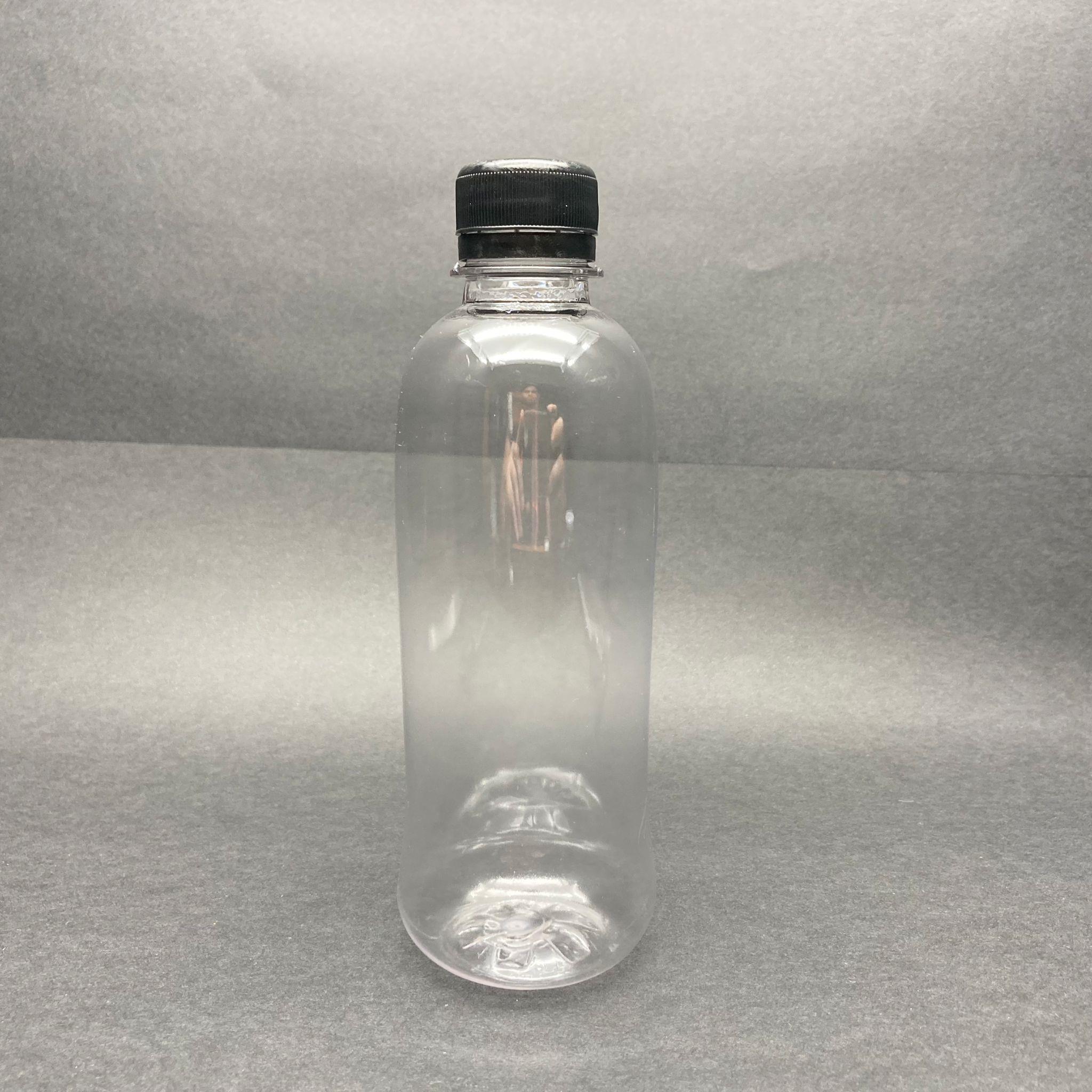 330 CC DÜZ MODEL PET ŞİŞE - SİYAH KİLİTLİ KAPAKLI - 330 ML BOŞ PET ŞİŞE