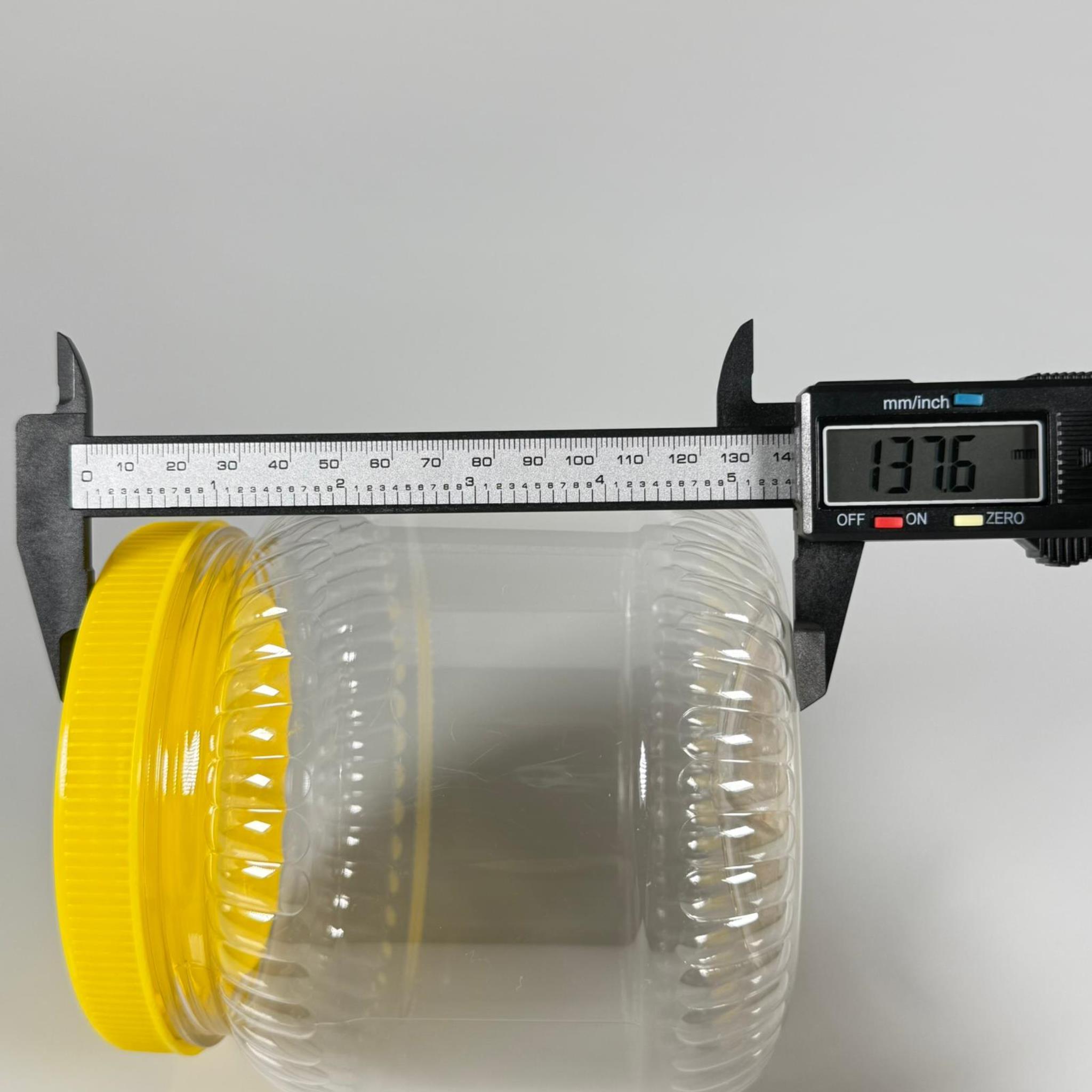 1300 CC PET KAVANOZ - SARI KAPAKLI - PLASTİK KAVANOZ - 1,3 LT PET BİDON - 1300 ML YUVARLAK KAVANOZ 110 MM AĞIZ- TURŞU, ZEYTİN VB İÇİN BOŞ PLASTİK BİDONLARI