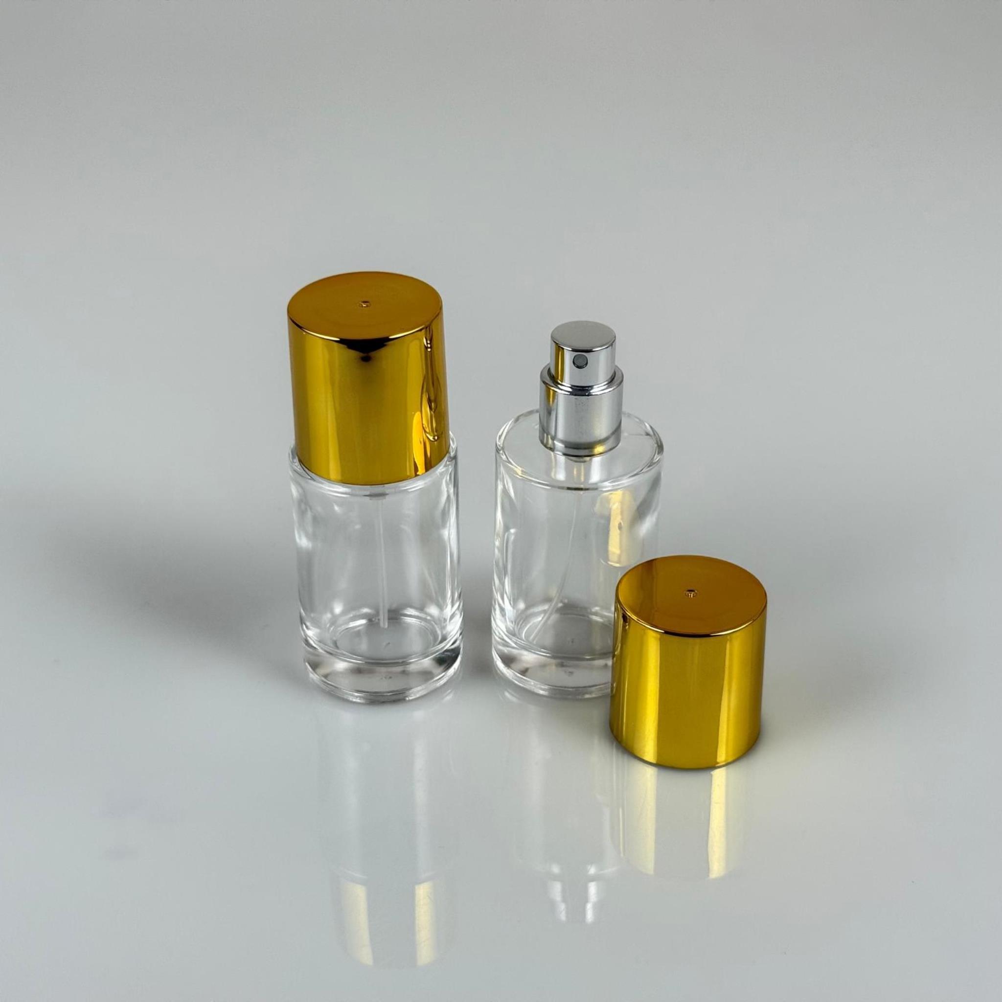 30 ML SİLİNDİR MODEL SAVAGE PARFÜM ŞİŞESİ - GÜMÜŞ METAL SPREYLİ + GOLD GENİŞ KAPAKLI (AĞIZ 15 MM GEÇME KOLAY KAPAMA)
