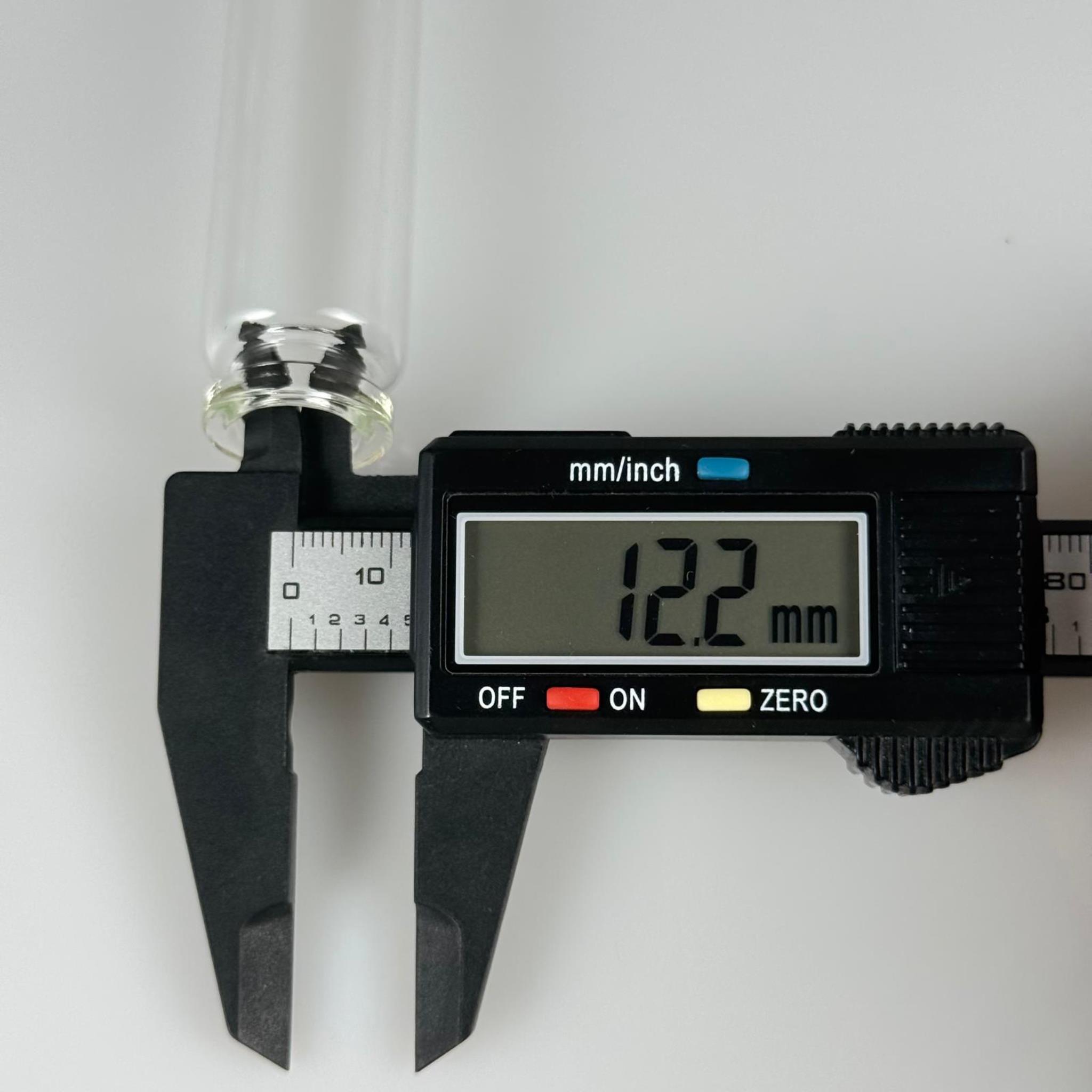BOROSİLİKAT CAM ŞİŞE - 25 CC - 22x100 MM - ÇEKME CAM BORU FLAKON İNCE PENİSİLİN ŞİŞESİ - AĞIZ ÇAPI 20 MM
