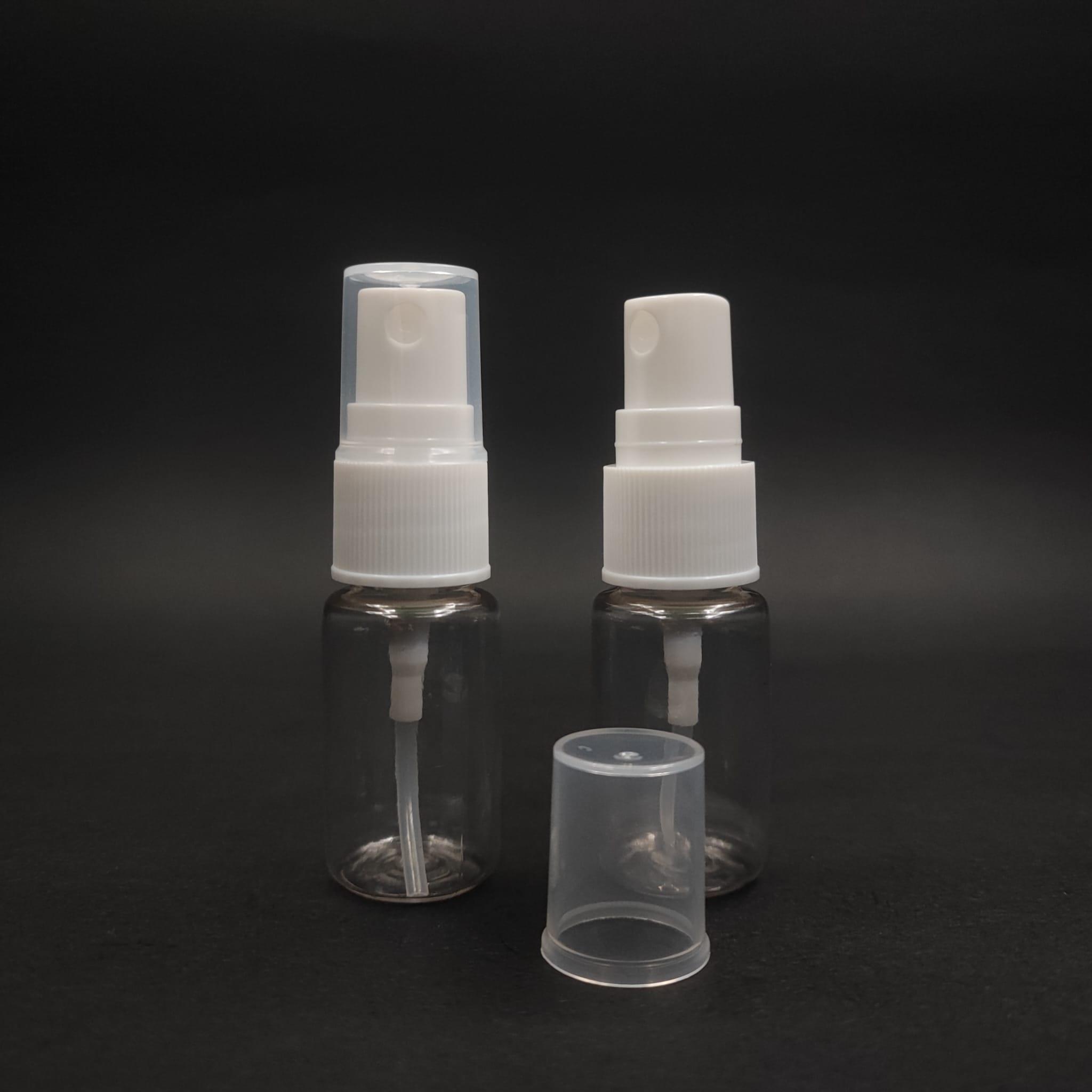 10 CC ŞEFFAF PET ŞİŞE - BEYAZ SPREYLİ TESTER 10 ML PLASTİK ŞİŞE
