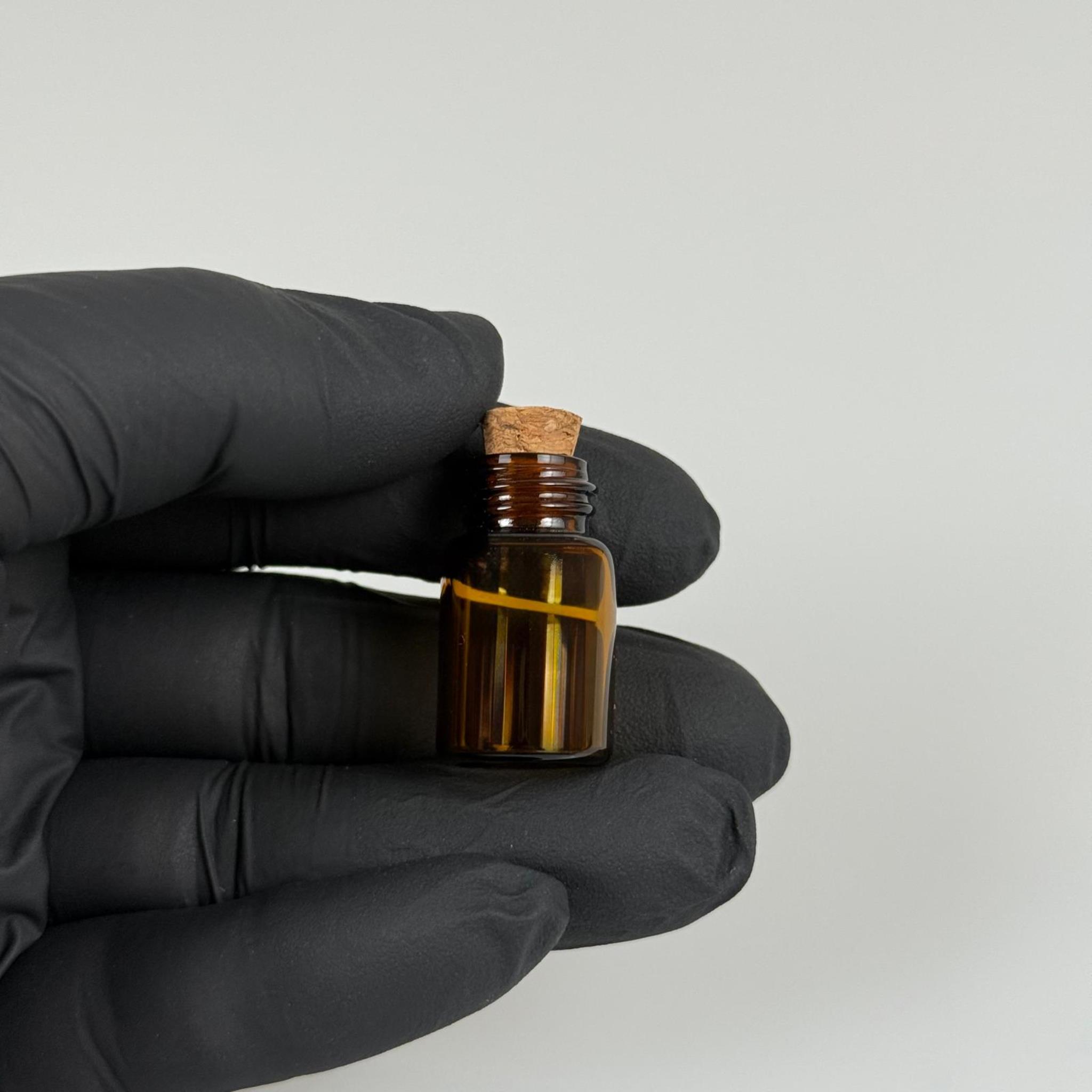 2 CC MANTAR TIPALI CAM ŞİŞE - AMBER 2 ML MANTARLI MİNİ CAM ŞİŞE