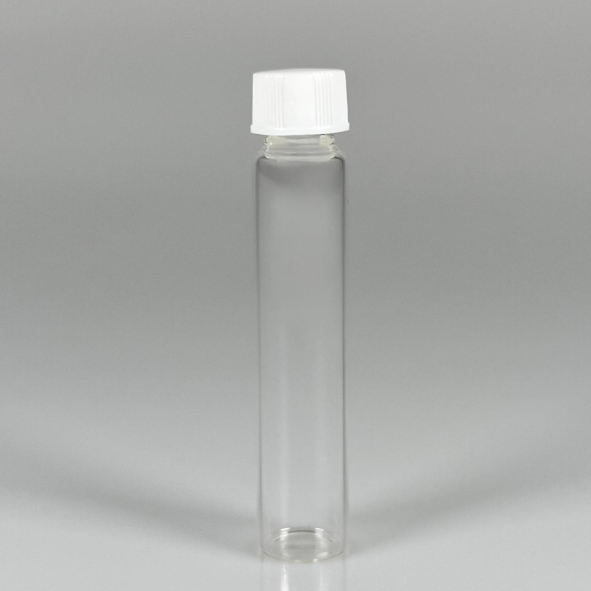 10 CC ŞEFFAF CAM ŞİŞE - BEYAZ KAPAKLI - 10 ML KAPAKLI CAM ŞİŞE