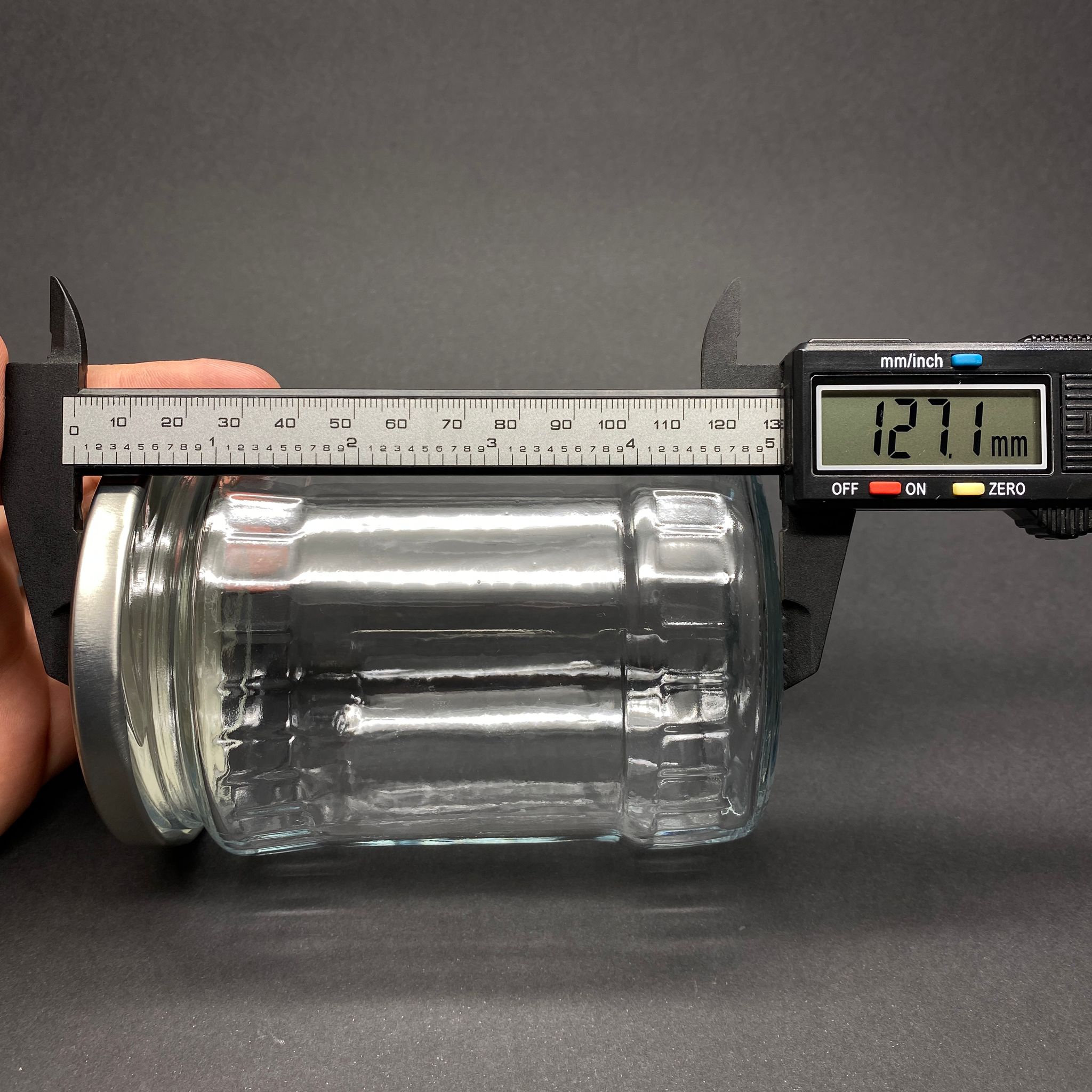 580 CC FASİT CAM KAVANOZ - GÜMÜŞ KAPAKLI - 580 ML FACET CAM KAVANOZ