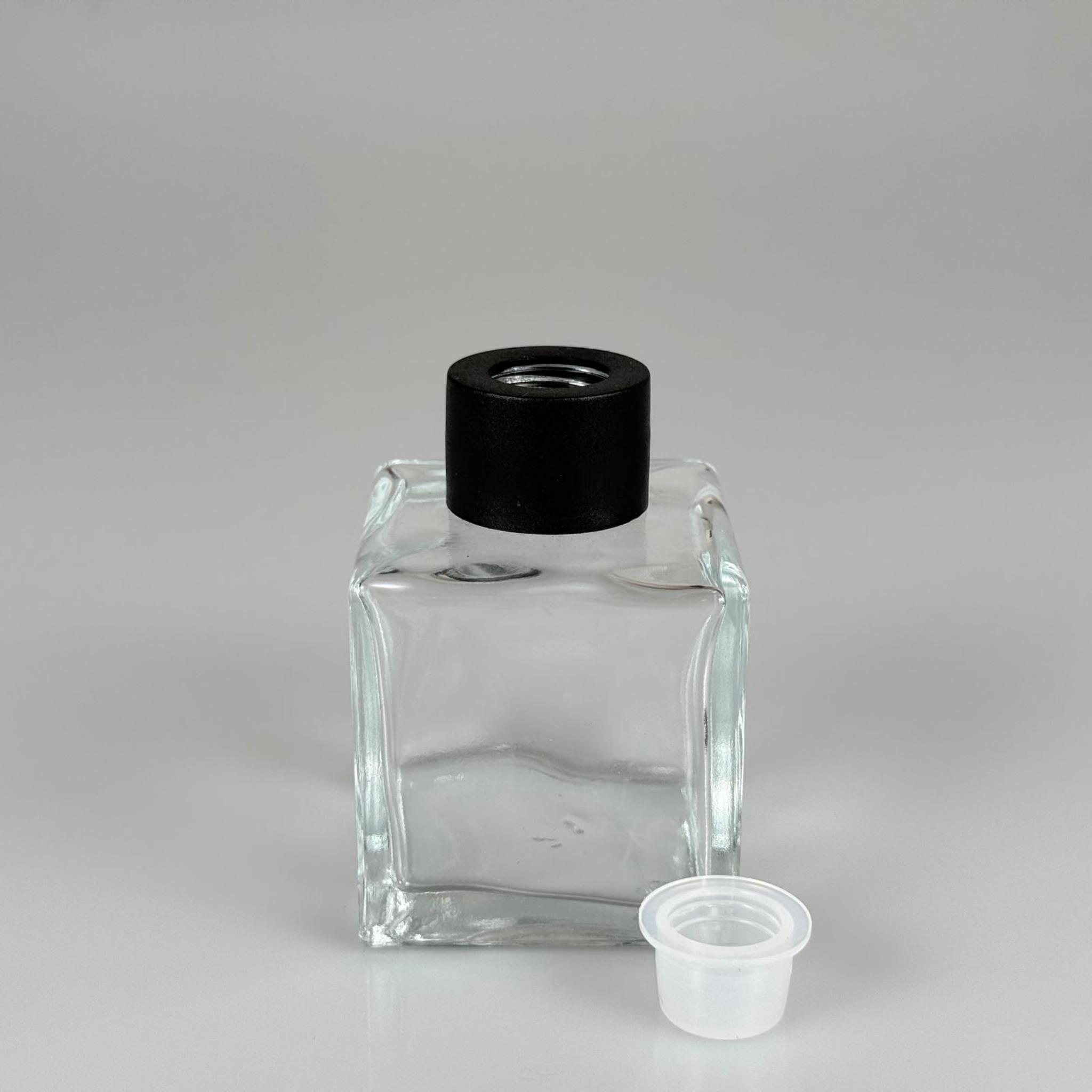 100 CC KARE BAMBU CAM BAMBU ODA KOKUSU ŞİŞESİ - 100 ML KÖŞELİ BAMBU ODA KOKUSU ŞİŞESİ - DİFÜZÖR ŞİŞE- CAM ŞİŞE + SİYAH KAPAK + TIPA
