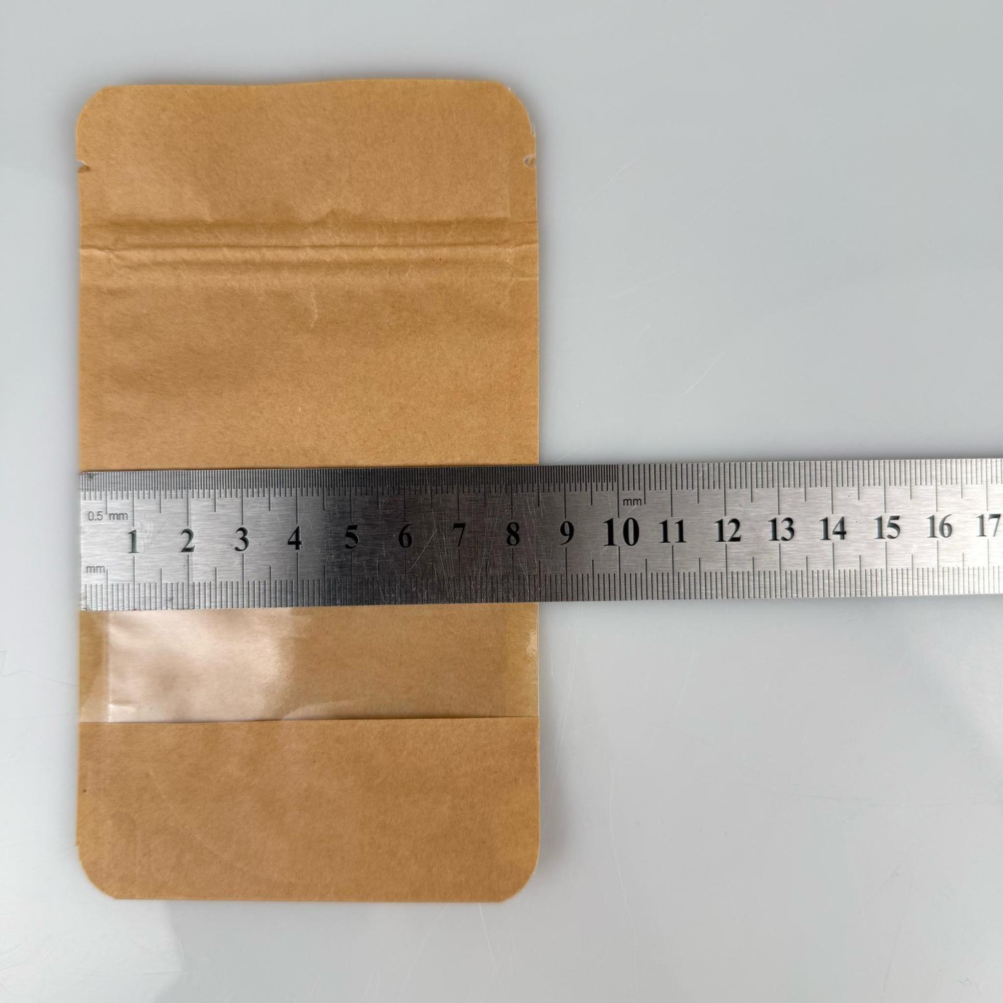 DOYPACK PENCERELİ - KRAFT AMBALAJ 8,5 X 14,5 CM - 50 GRAM - ÇEREZ, KURU KAHVE, KURUYEMİŞ, AKTAR VB İÇİN ÇITÇITLI KİLİTLİ KESE, KRAFT TORBA, ÇEREZLİK