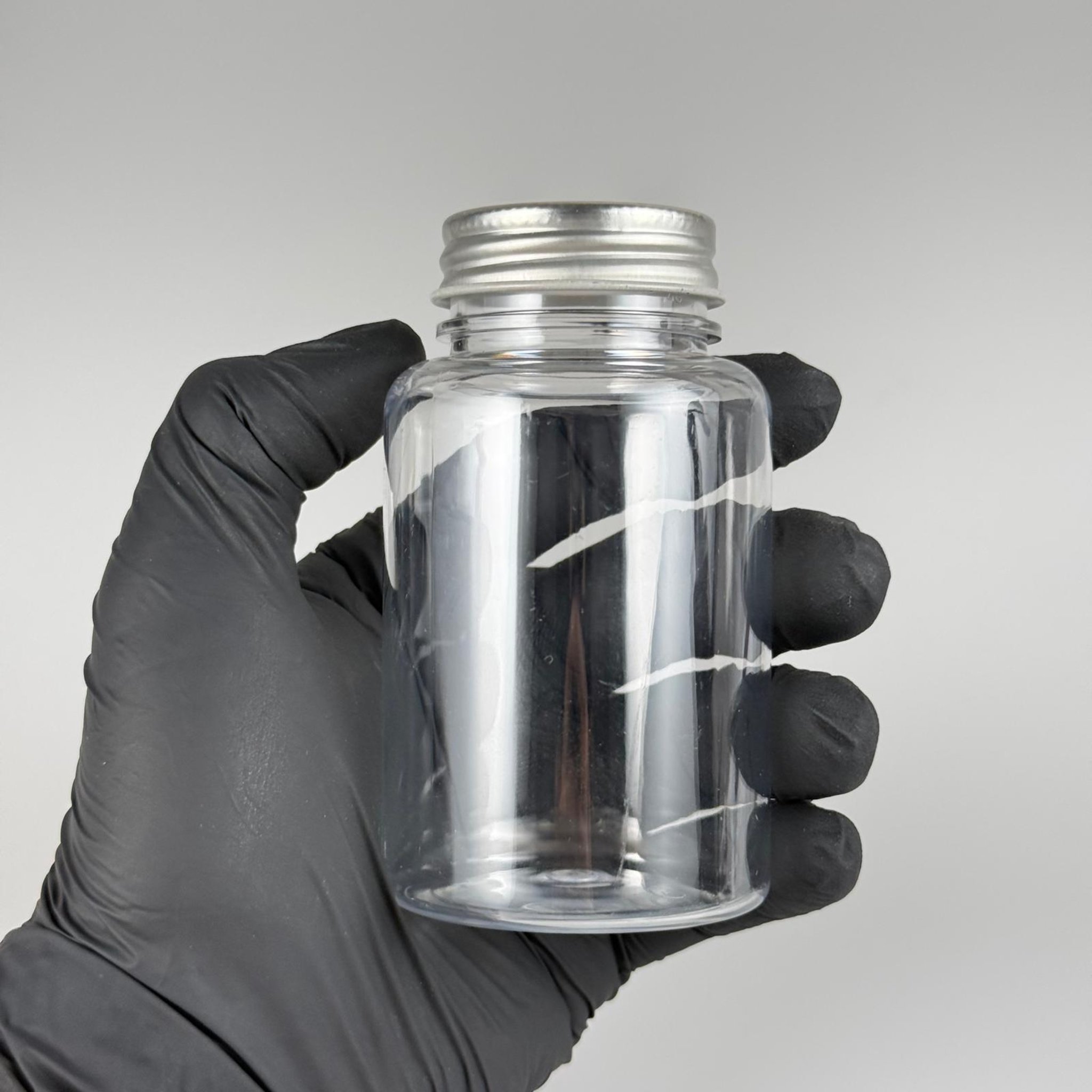 150 CC ŞEFFAF PET PUDRA ŞİŞESİ + GÜMÜŞ METAL KAPAKLI + PUDRA TIPALI TAKIM - 150 ML PUDRA KUTUSU, EKO TUZLUK