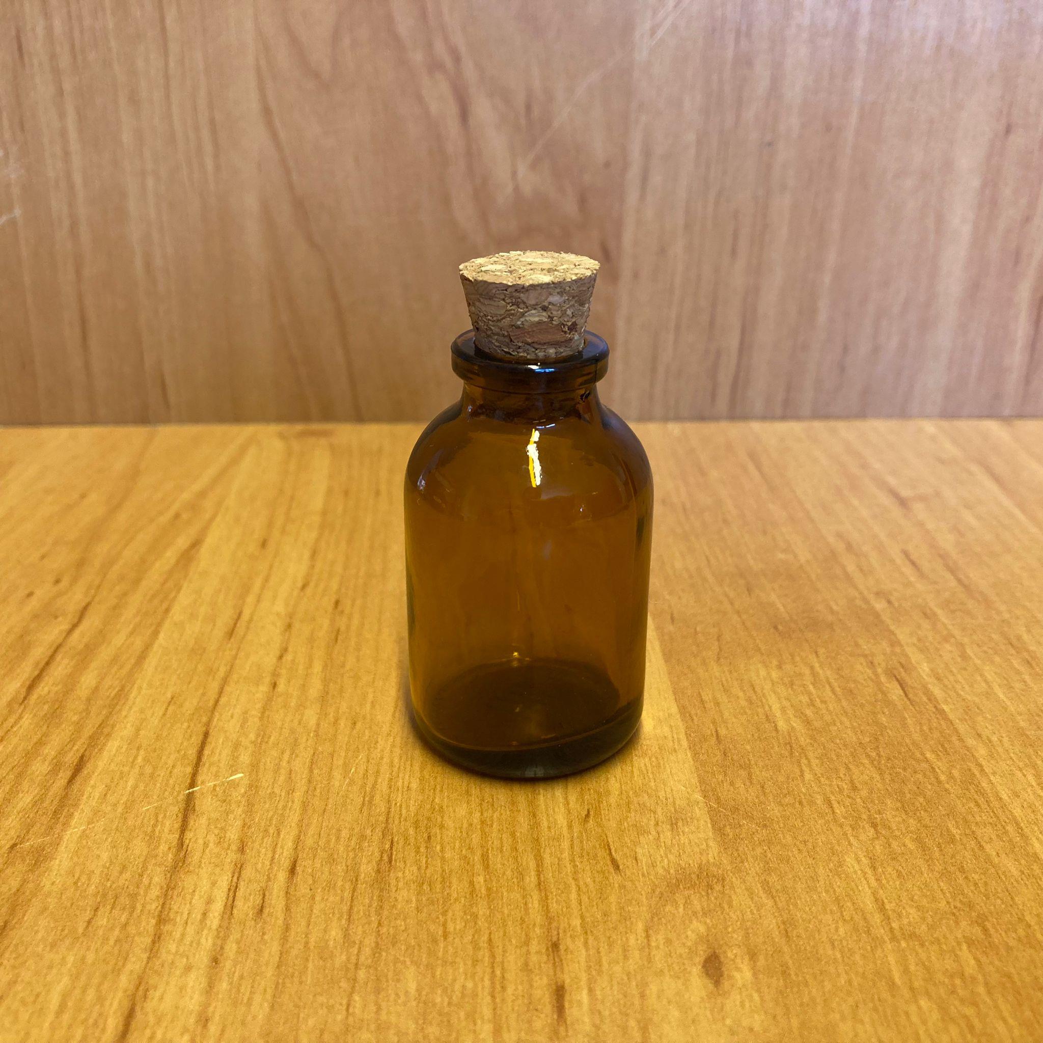 25 CC AMBER MANTAR TIPALI CAM ŞİŞE - MANTAR TIPALI KAHVERENGİ CAM ŞİŞE 25 ML