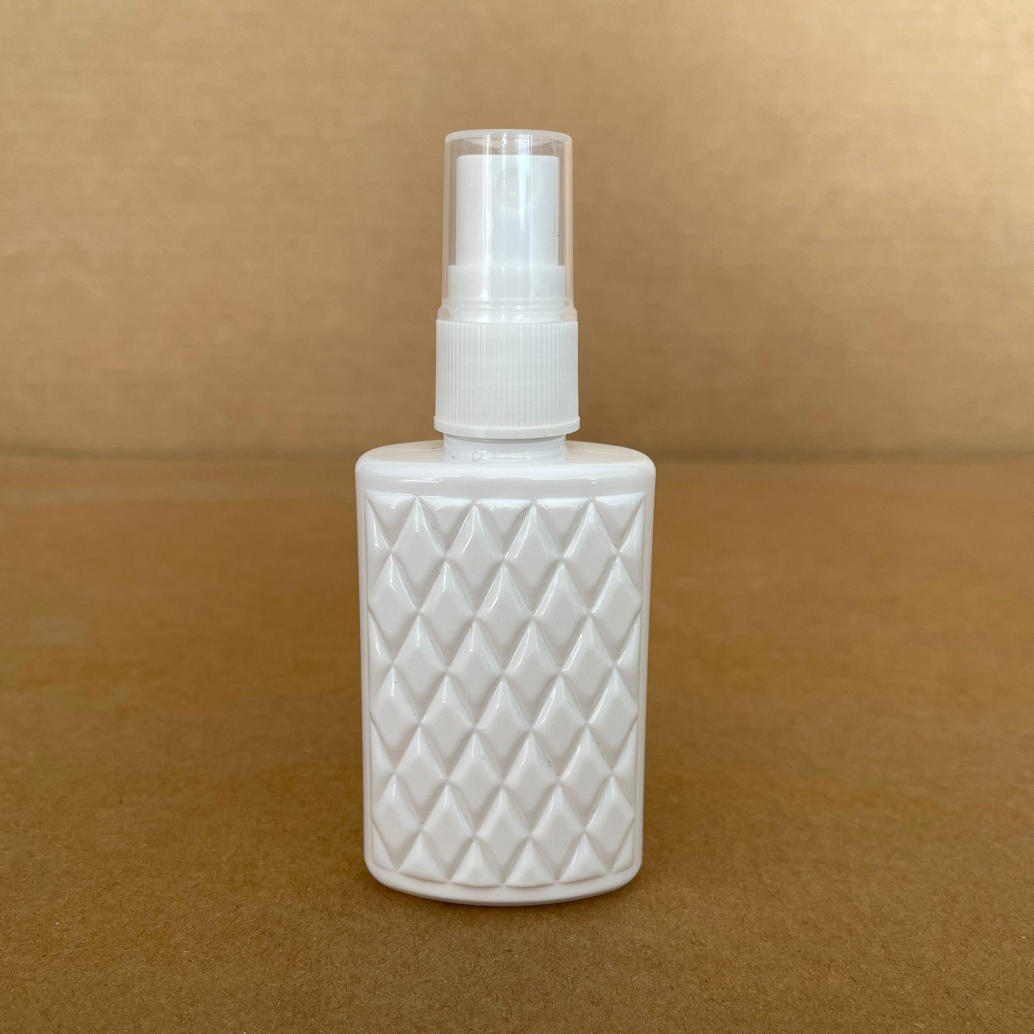 50 CC BEYAZ PET KÖŞELİ PARFÜM ŞİŞESİ - BEYAZ SPREYLİ - 50 ML PLASTİK PARFÜM - KOLONYA ŞİŞESİ