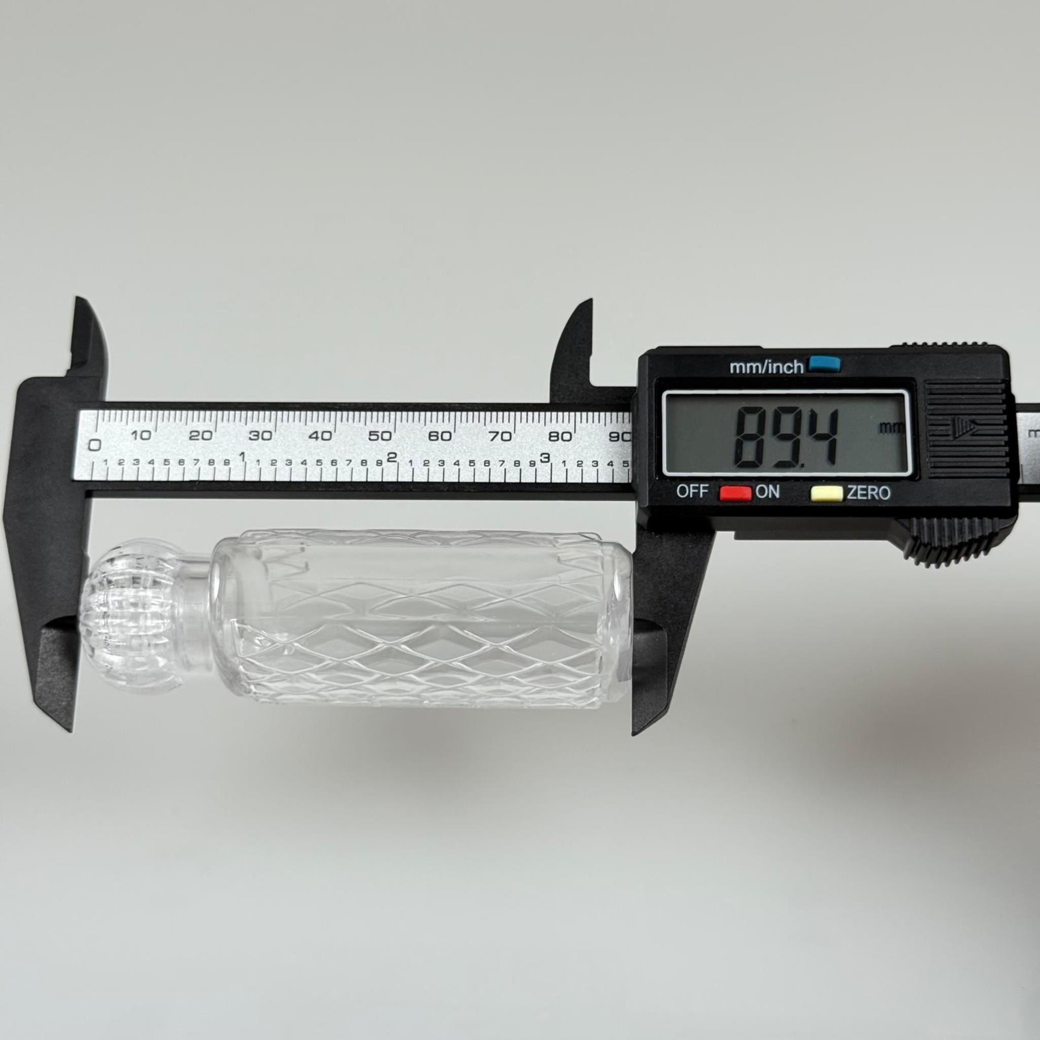 50 CC PLASTİK KOLONYA ŞİŞESİ - KRİSTAL KAPAKLI TIPALI - 50 ML YASSI PET DESENLİ KOLONYA ŞİŞESİ