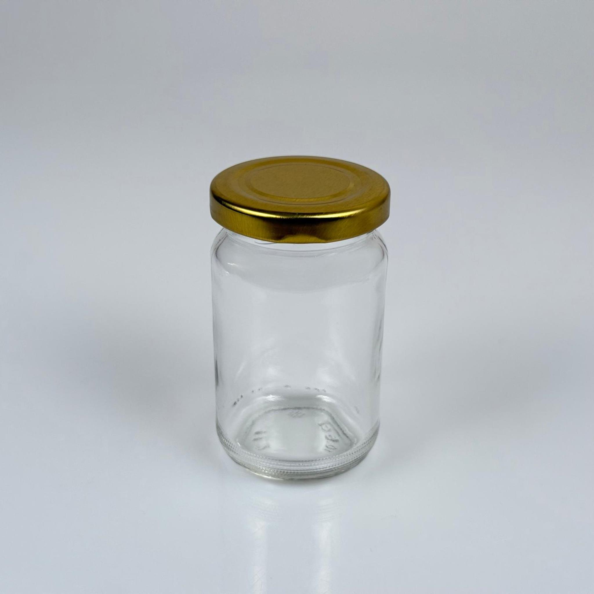 105 CC CAM KAVANOZ - GOLD METAL KAPAKLI - 105 ML CAM KAVANOZ