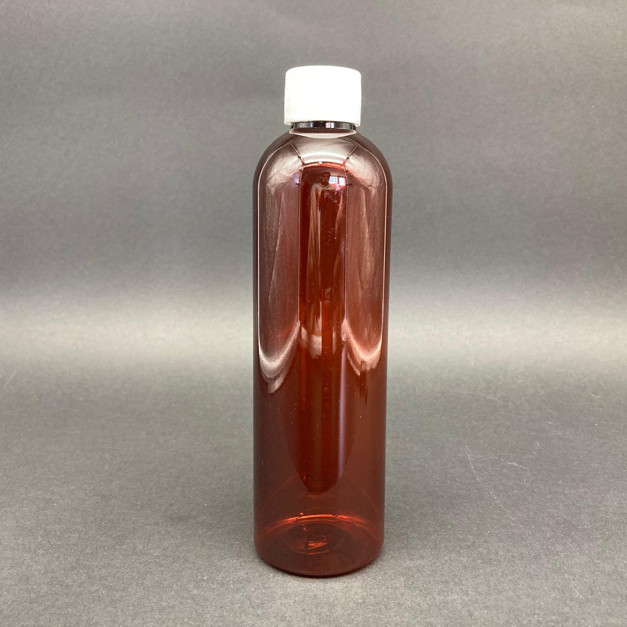 250 CC KAHVERENGİ PET ŞİŞE - BEYAZ KAPAKLI - 250 ML KAPAKLI PLASTİK ŞİŞE