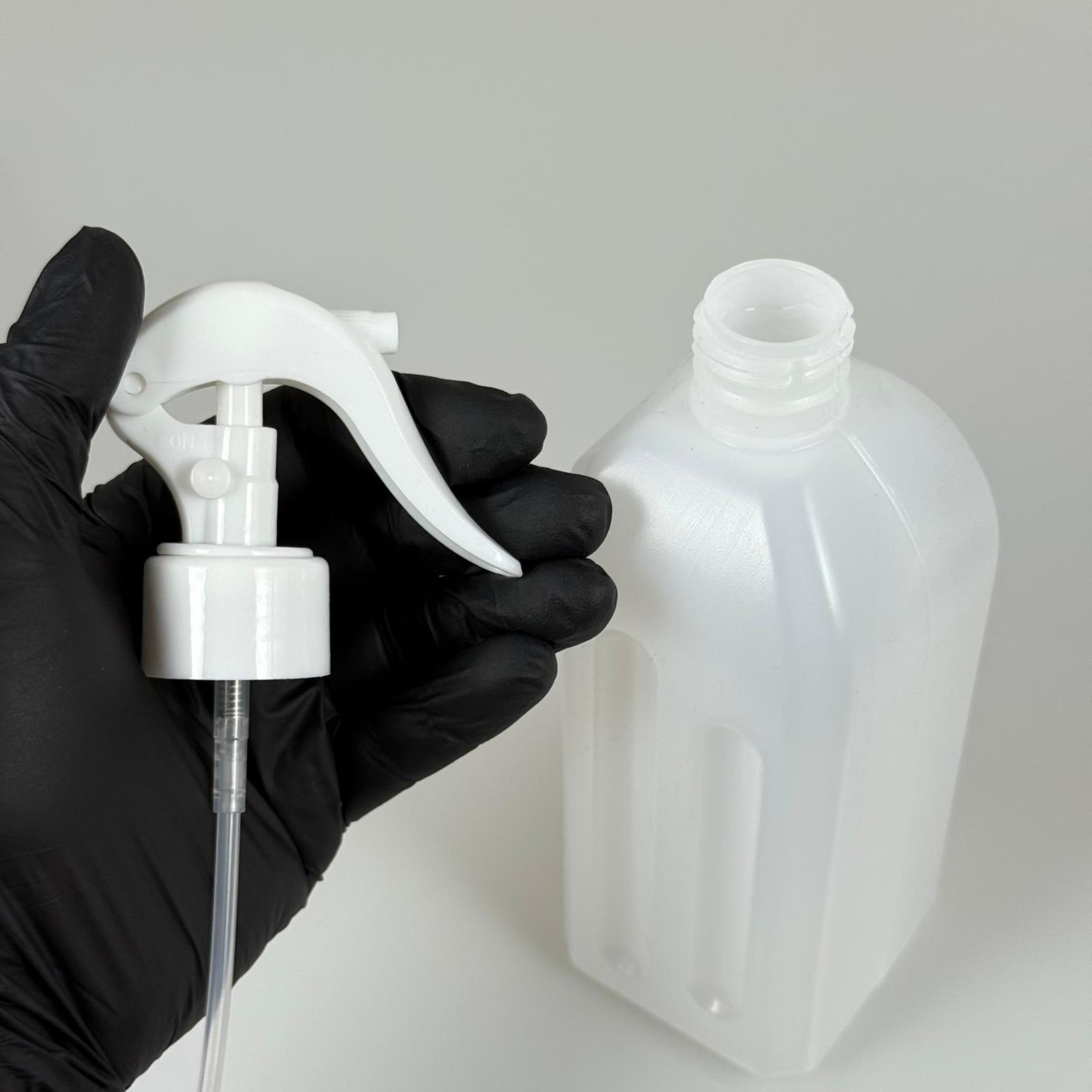 500 CC BEYAZ POLİETİLEN KALIN ŞİŞE - 500 ML BEYAZ PLASTİK ŞİŞE BEYAZ TRİGER SPREYLİ