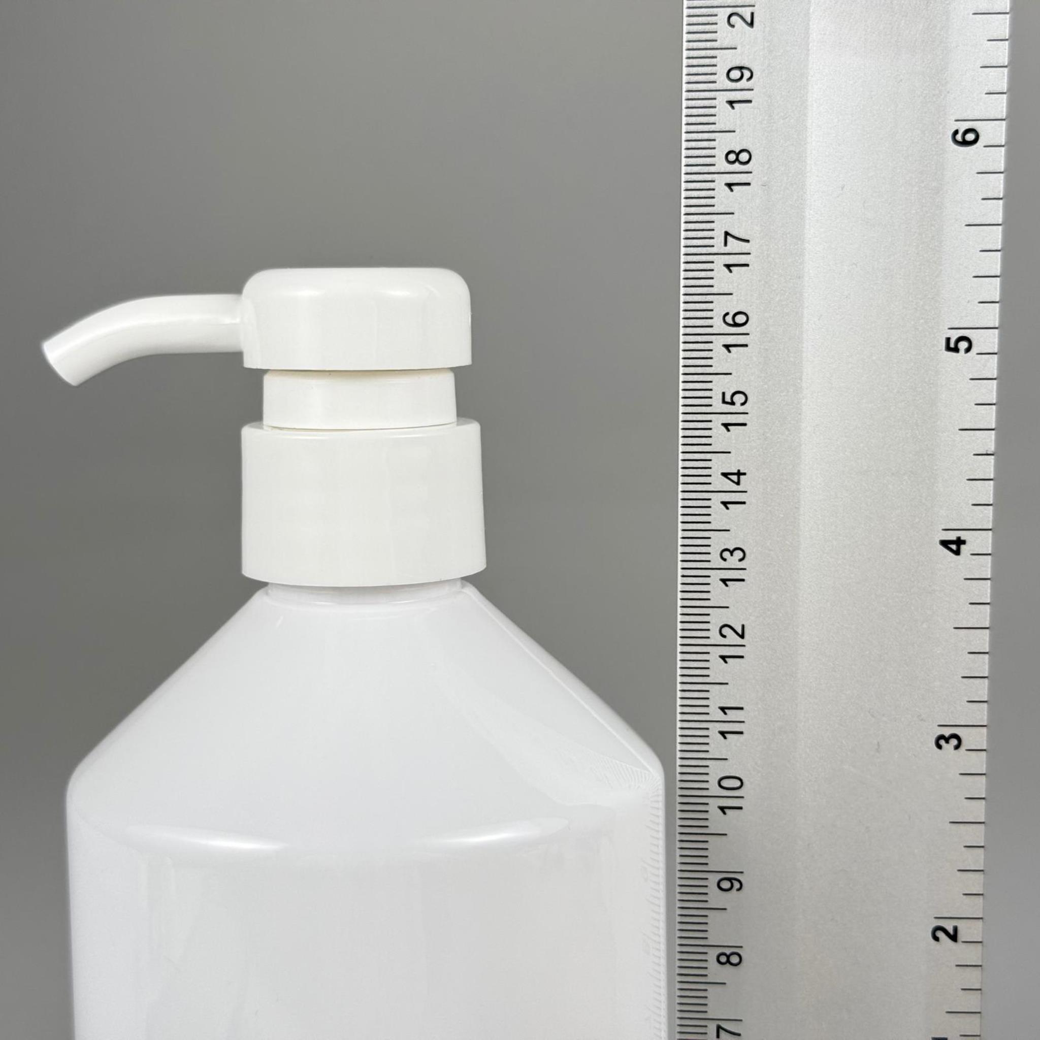 500 CC BEYAZ KÜT PET ŞİŞE - BEYAZ DOZAJ POMPALI (HER BASMADA 4 CC SIVI ATAR)  - 500 ML POMPALI ŞİŞE - ŞURUP, ŞAMPUAN, KREM GİBİ YOĞUN KIVAMLI SIVILARDA KULLANILIR