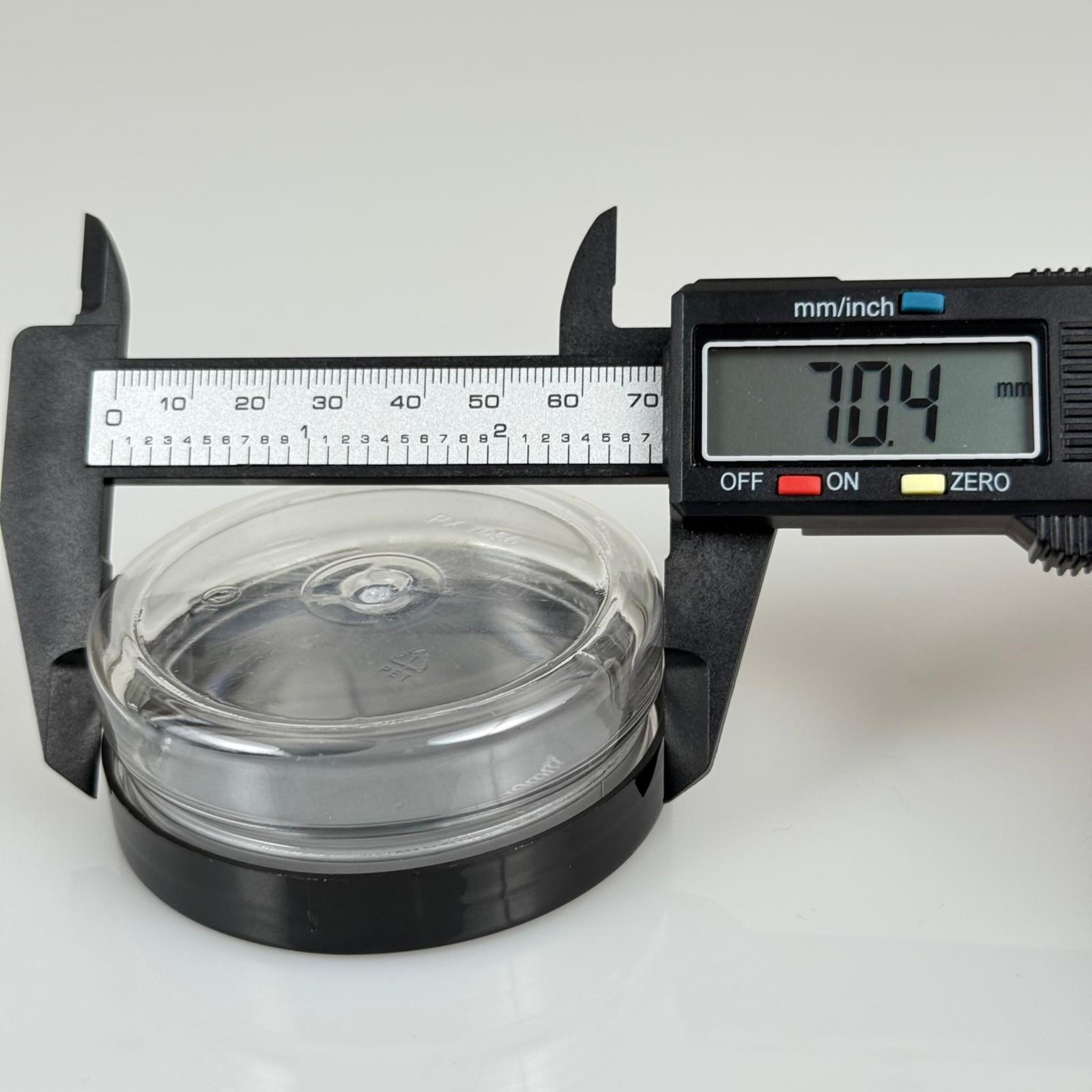 50 ML SERT PET KAVANOZ + SİYAH PLASTİK KAPAK + İÇ TIPA - 50 CC KALIN ŞEFFAF PLASTİK KAVANOZ SİYAH PLASTİK KAPAKLI İÇ TIPALI TAKIM - KREM KAVANOZLARI