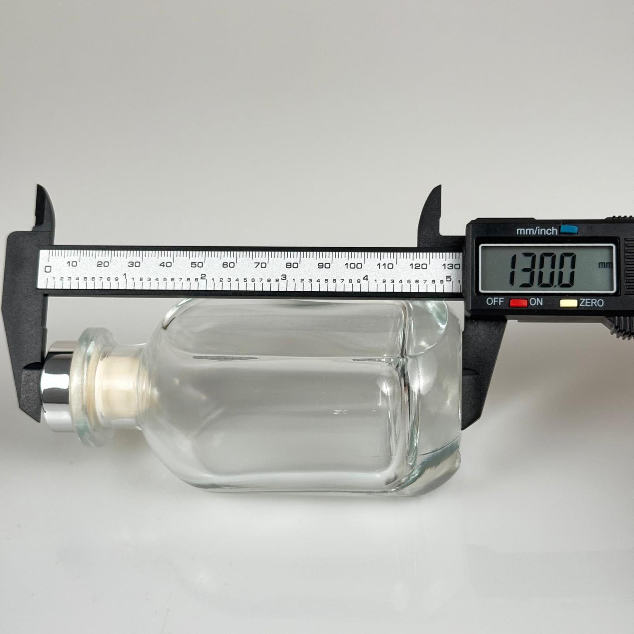 150 CC CAM BAMBU ODA KOKUSU ŞİŞESİ - 150 ML DİFFUSER CAM ŞİŞE + GÜMÜŞ MANTAR TIPA + 3 ADET 21 CM BEYAZ BAMBU ÇUBUK