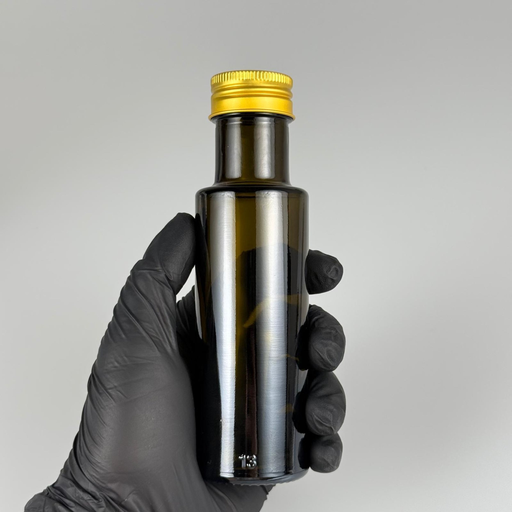 100 CC DORİKA CAM ŞİŞE KOYU YEŞİL (31 MM AĞIZ) - CONTALI GOLD ALÜMİNYUM METAL KAPAKLI - 100 ML SİLİNDİR DORİCA YAĞ VE SOS ŞİŞELERİ