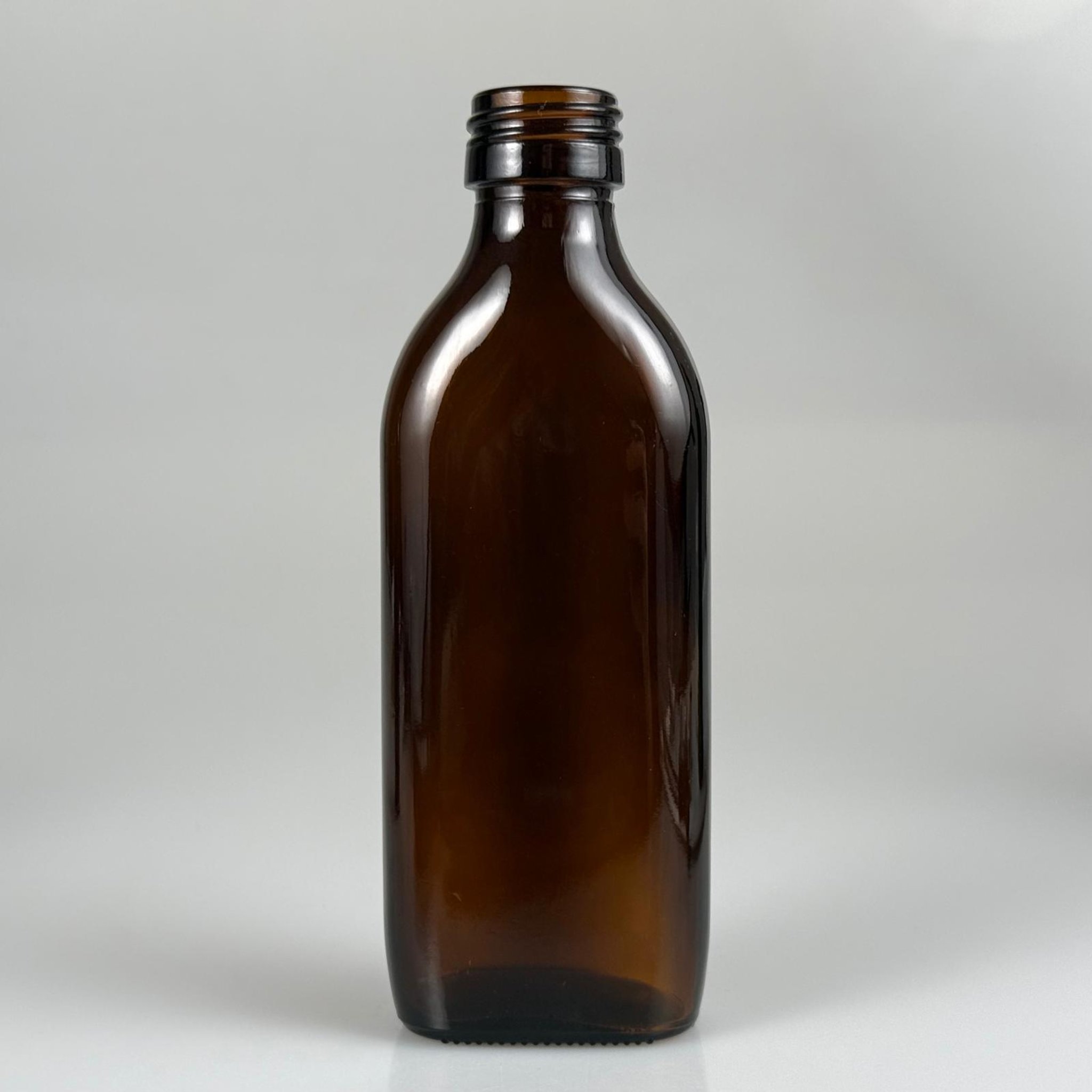 150 CC AMBER  CAM YASSI COLD BREW ŞİŞE (SOĞUK KAHVE ŞİŞESİ) KAPAKSIZ (28 AĞIZ) - 150 ML YASSI CAM ŞİŞE