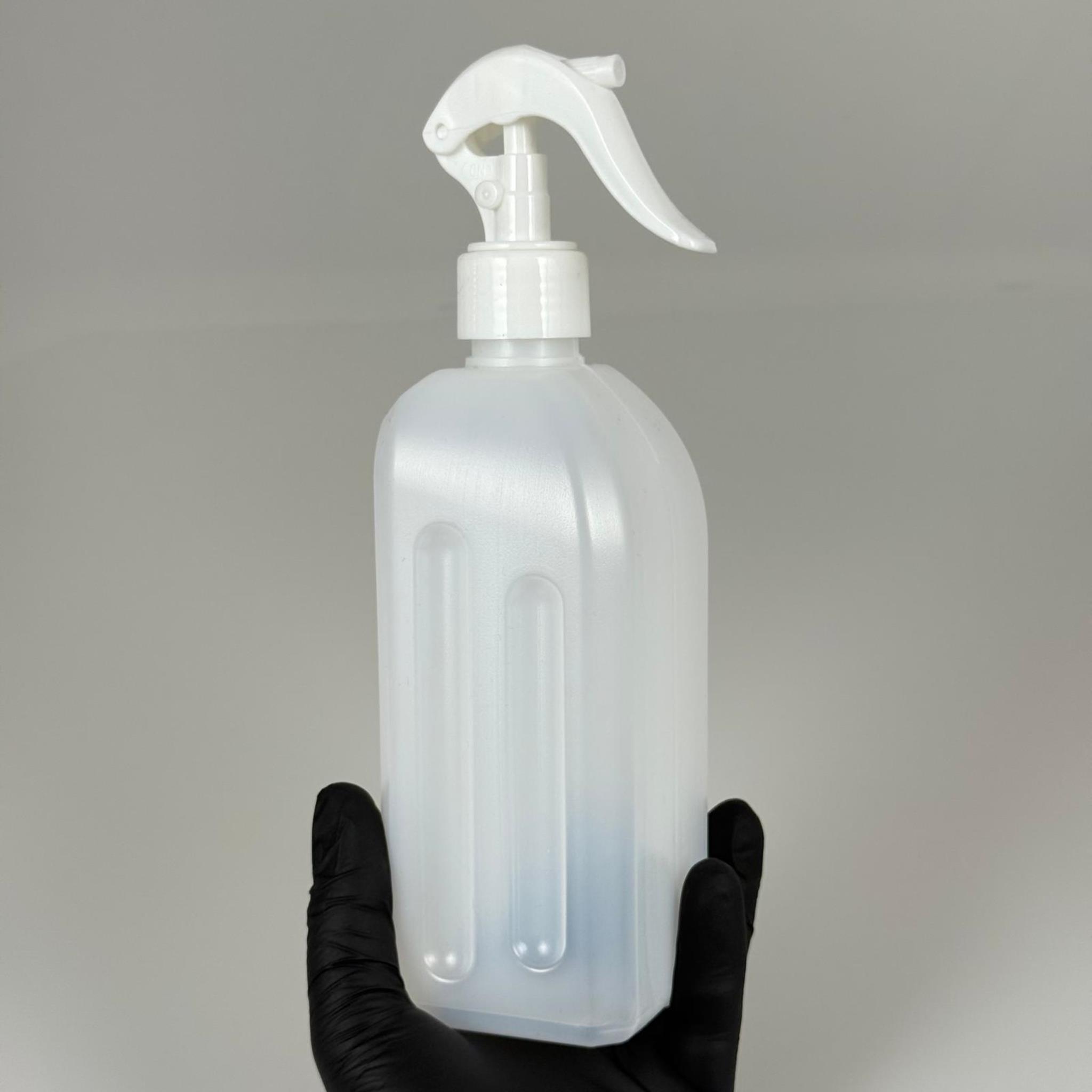 500 CC BEYAZ POLİETİLEN KALIN ŞİŞE - 500 ML BEYAZ PLASTİK ŞİŞE BEYAZ TRİGER SPREYLİ