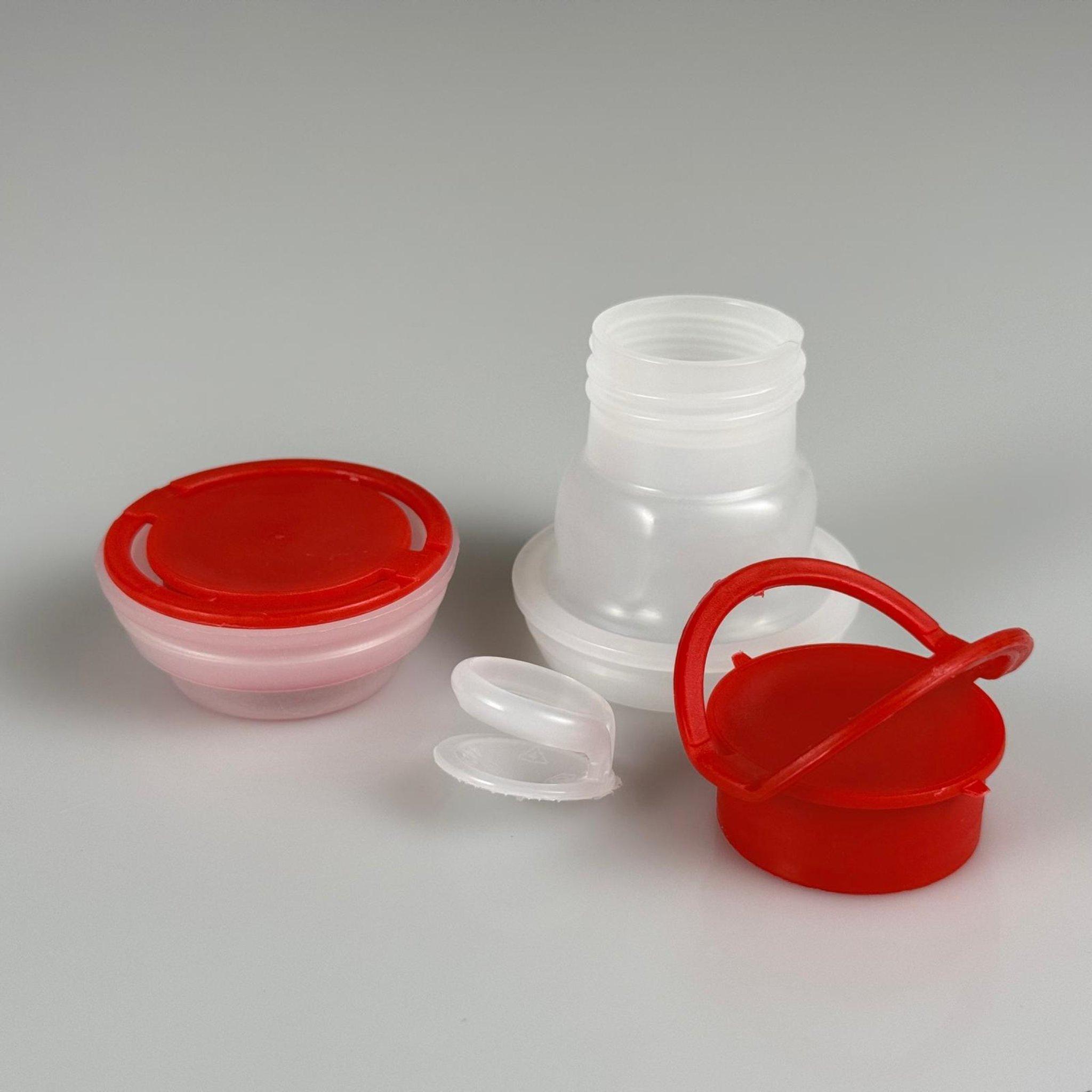 42 MM P2 K NATÜREL KIRMIZI BERİCAP (YAĞ TENEKE İÇİN) - TENEKE İÇİN PLASTİK KAPAK - YEDEK YAĞ TENEKE KAPAĞI - Çakma Metal TENEKE Kapağı