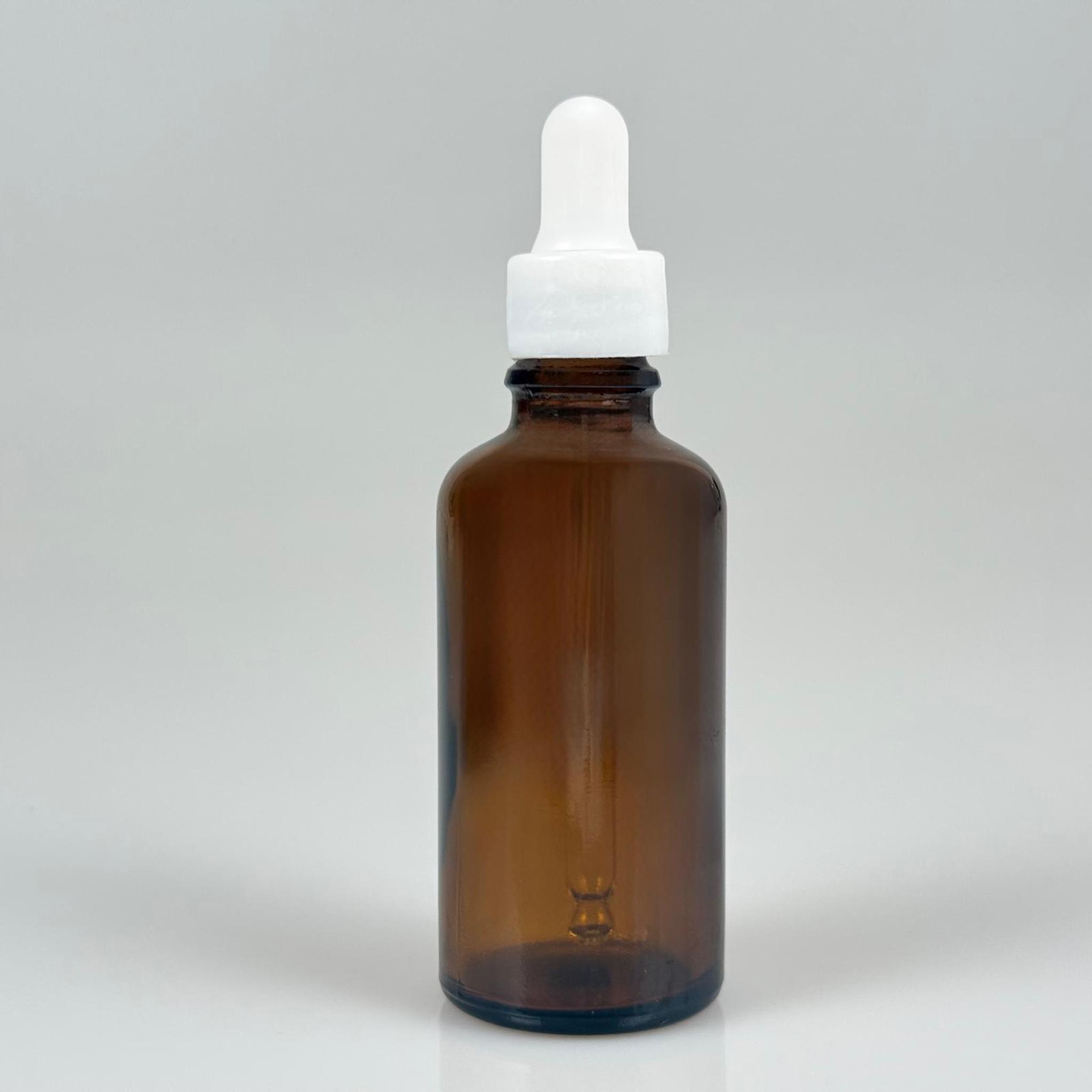 50 CC AMBER CAM DAMLALIKLI ŞİŞE - BEYAZ EMZİK + BEYAZ DÜZ KAPAK + CAM PİPET TAKIM - 50 ML KAHVERENGİ DAMLALIKLI ŞİŞE SETİ