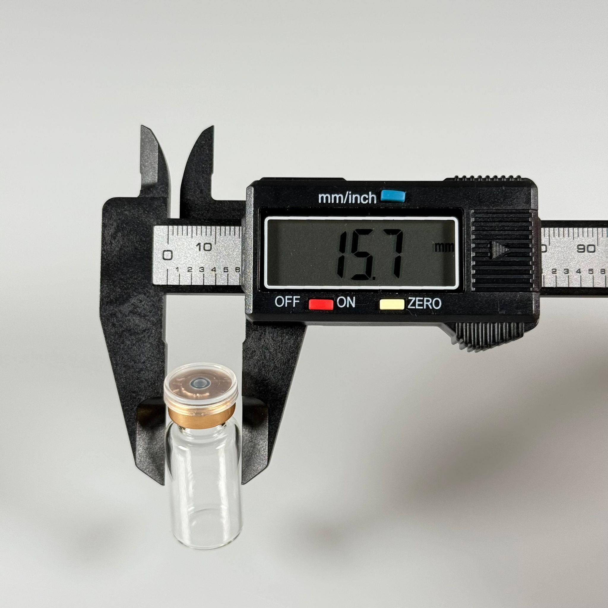 3 ML vial flakon şişe - 13 ağız 3 cc şeffaf cam ilaç şişesi + kauçuk butil enjektör tıpası + gold alüminyum kapaklı takım