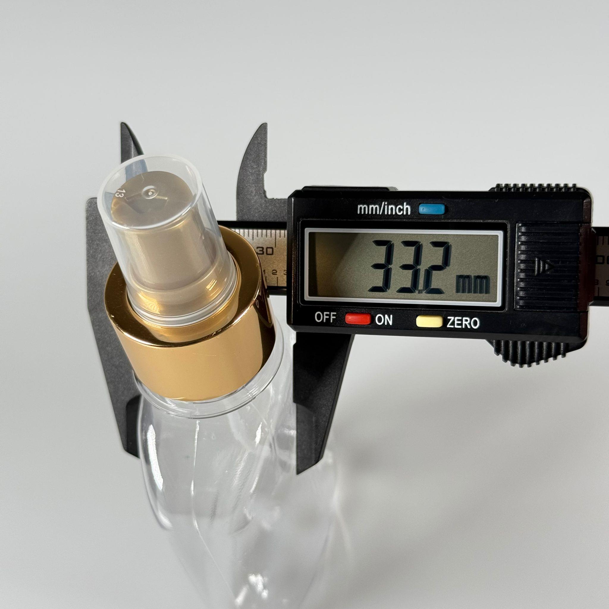 100 CC YASSI ŞEFFAF GOLD SPREYLİ PET ŞİŞE - 100 ML LÜKS SPREY ŞİŞE