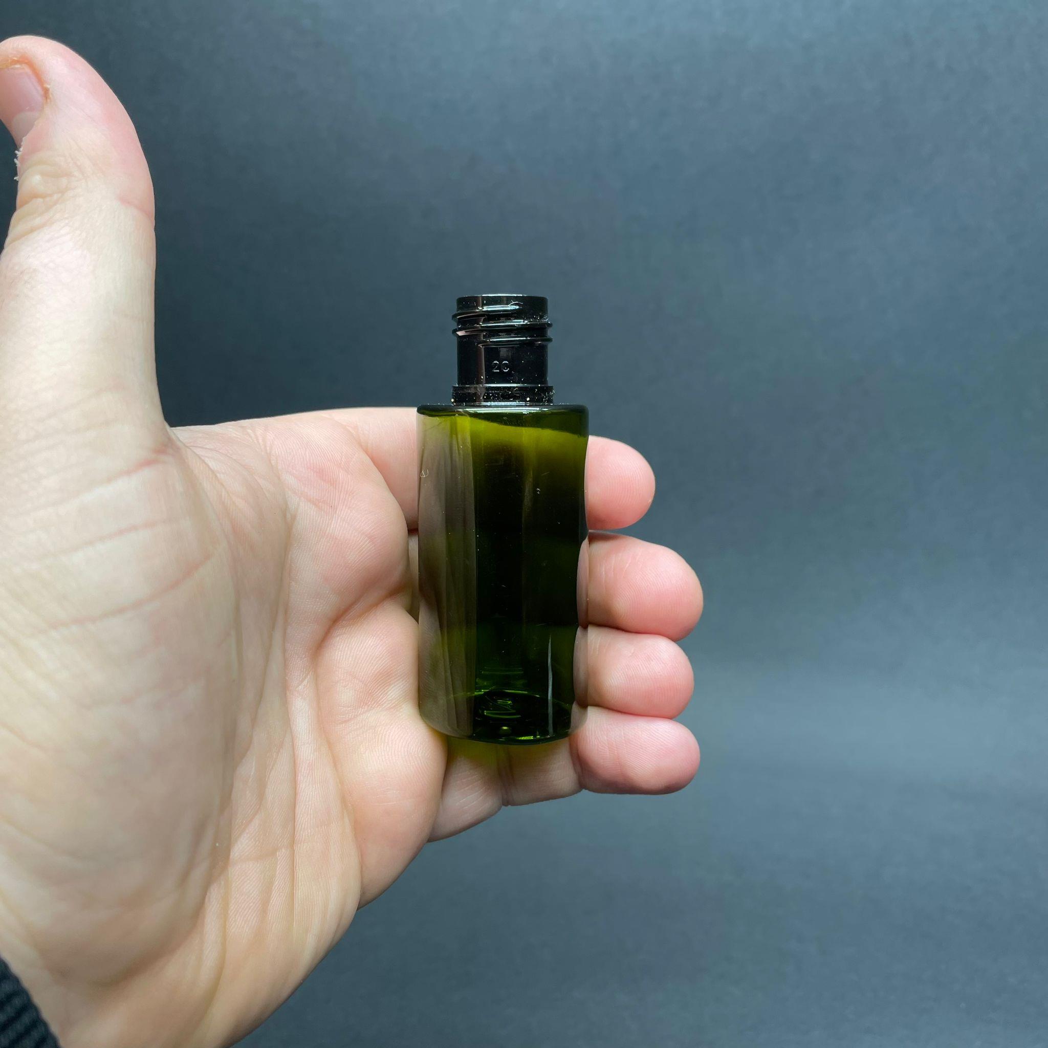 35 CC PET ŞİŞE YEŞİL - KAPAKSIZ 18 AĞIZ - 35 ML PLASTİK BUKLET ŞİŞE UZUN