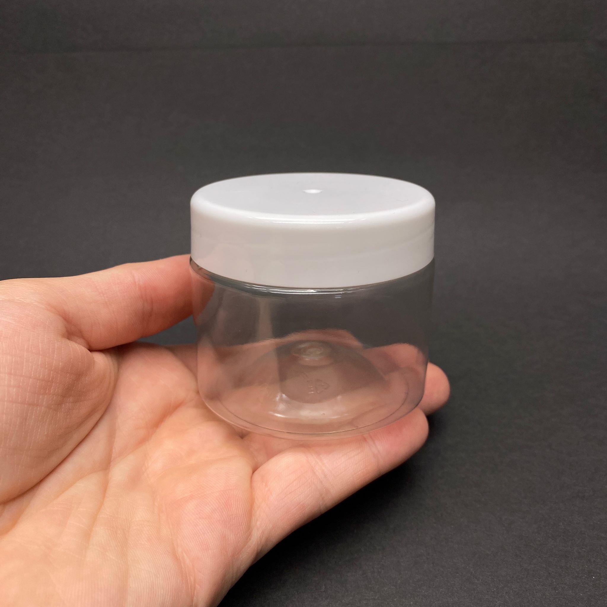 100 CC PET KAVANOZ - BEYAZ PLASTİK KAPAKLI - 100 ML PLASTİK KAVANOZ