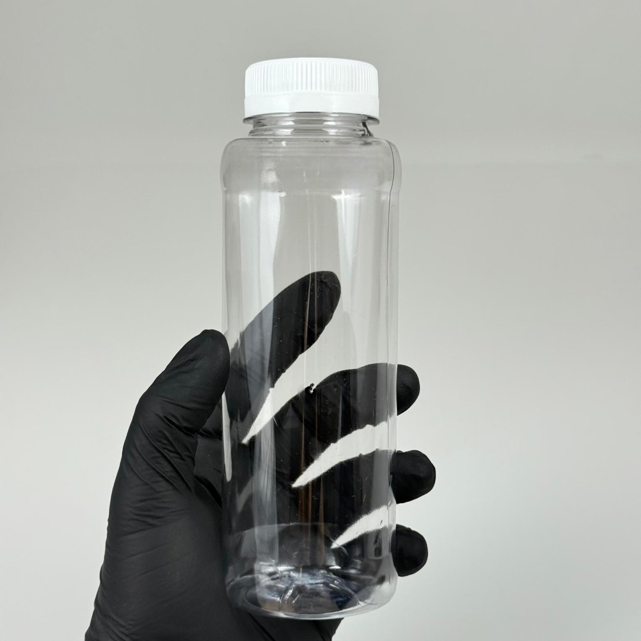 330 CC DÜZ GENİŞ AĞIZLI PET ŞİŞE - KİLİTLİ BEYAZ KAPAKLI - 330 ML DETOKS MEYVE SUYU ŞİŞESİ