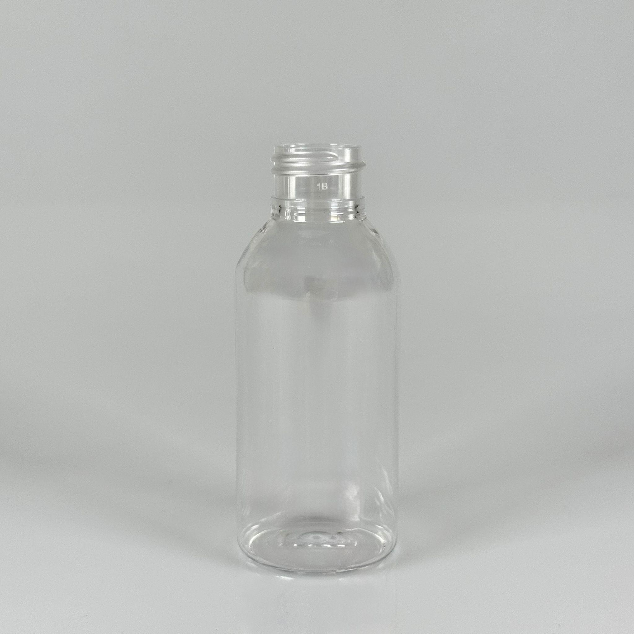 100 CC SİLİNDİR OVAL MODEL ŞEFFAF SERT PET ŞİŞE KAPAKSIZ (24 AĞIZ) - 100 ML KALIN PLASTİK ŞEFFAF ŞİŞE