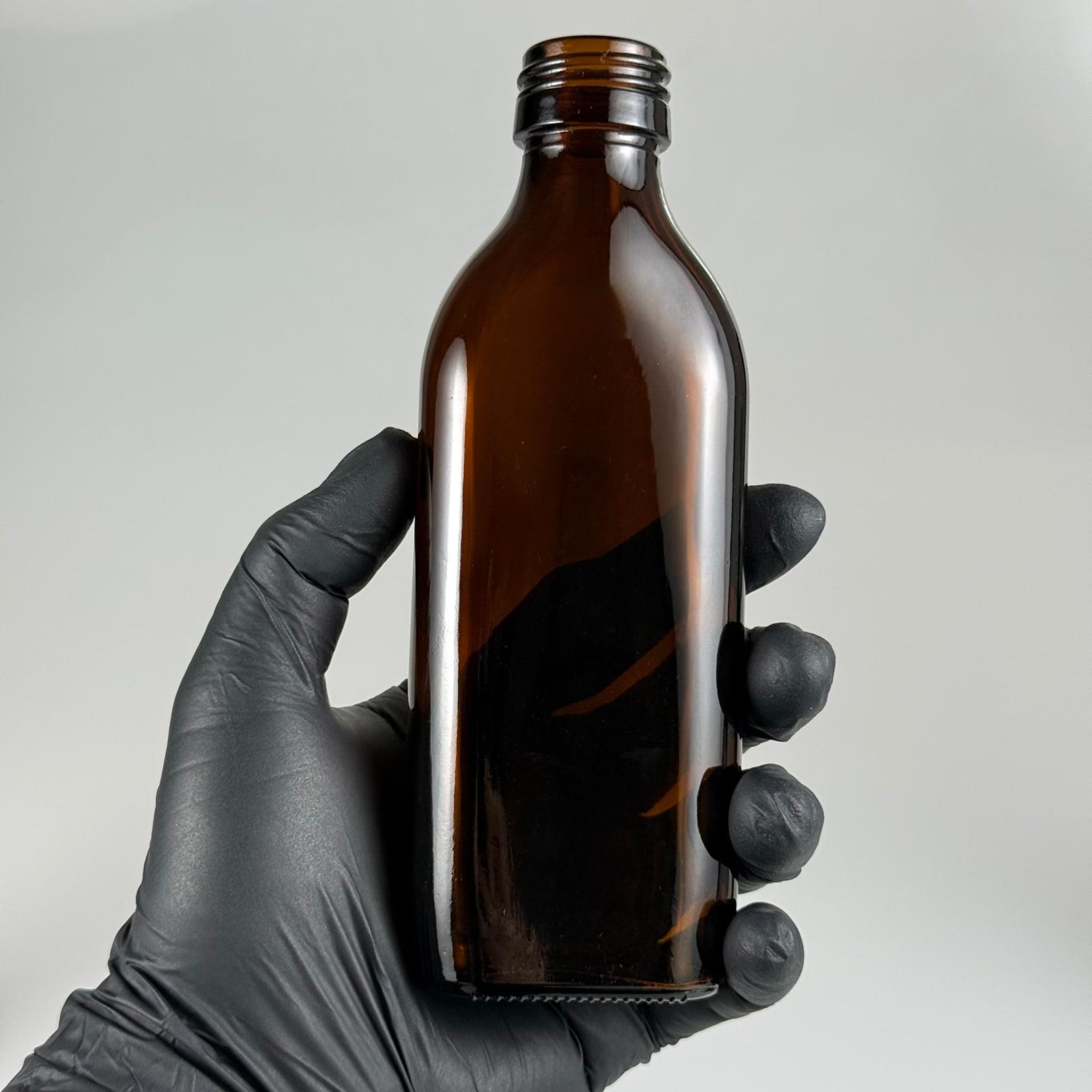150 CC AMBER  CAM YASSI COLD BREW ŞİŞE (SOĞUK KAHVE ŞİŞESİ) KAPAKSIZ (28 AĞIZ) - 150 ML YASSI CAM ŞİŞE