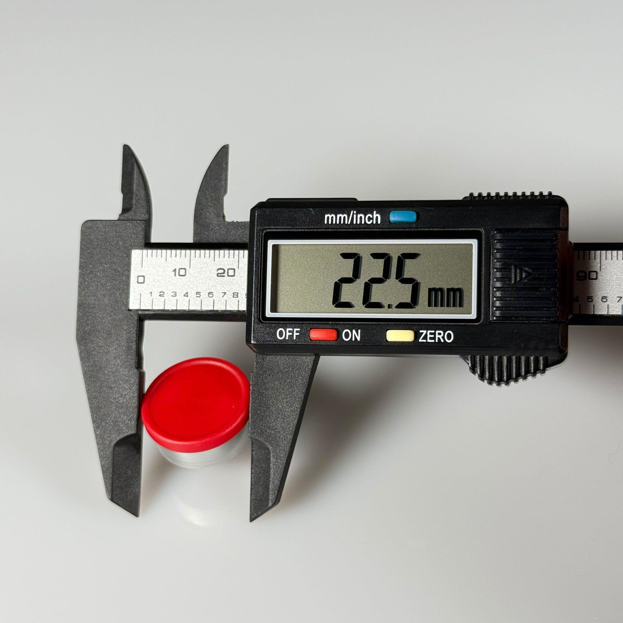 PENİSİLİN ALÜMİNYUM FLAKON KAPAK ÜSTÜ DÜZ KIRMIZI - 20 MM DÜZ RENKLİ FLİP-OFF KAPAK