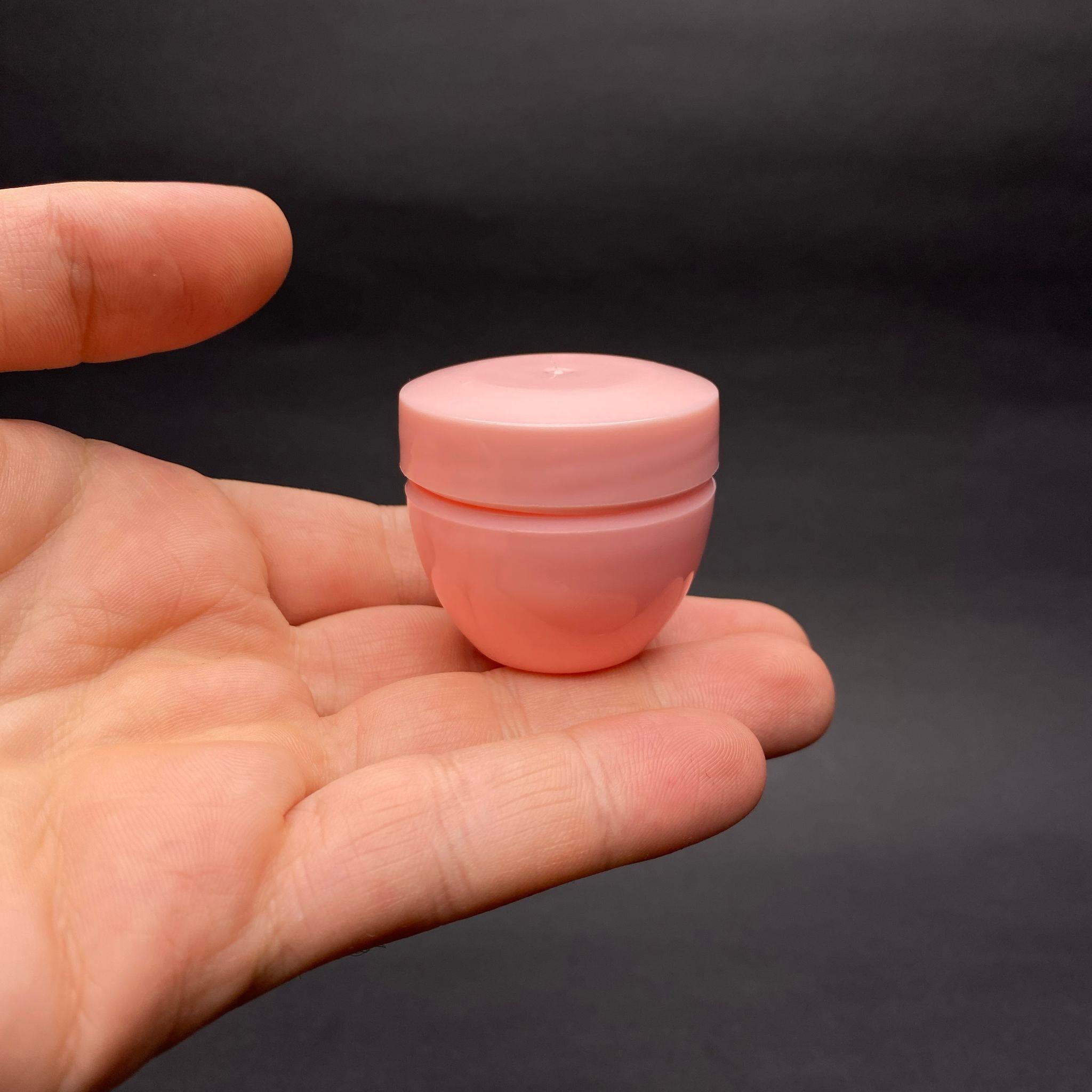 20 CC PEMBE PLASTİK KAVANOZ - KREM KAVANOZU  -  20 ML KENDİNDEN YAPIŞKANLI SIZDIRMAZ KÖPÜK CONTALI UFAK KREM KAVANOZU