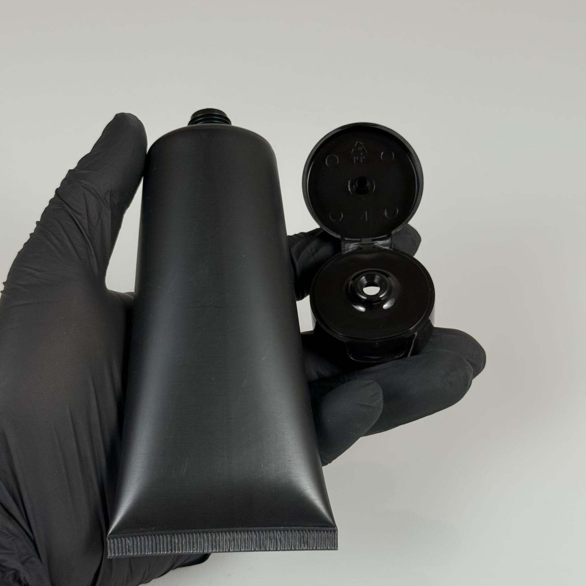 KOZMETİK İÇİN SİYAH BOŞ KREM TÜPÜ FLİPTOP KAPAKLI  - 100 ML - MERHEM TÜPÜ - PLASTİK MANÜEL DOLDURULABİLİR BOŞ TÜP - LİPGLOSS TÜP - DUDAK PARLATICISI TÜPÜ - BAL DOLUMU İÇİN PLASTİK TÜP