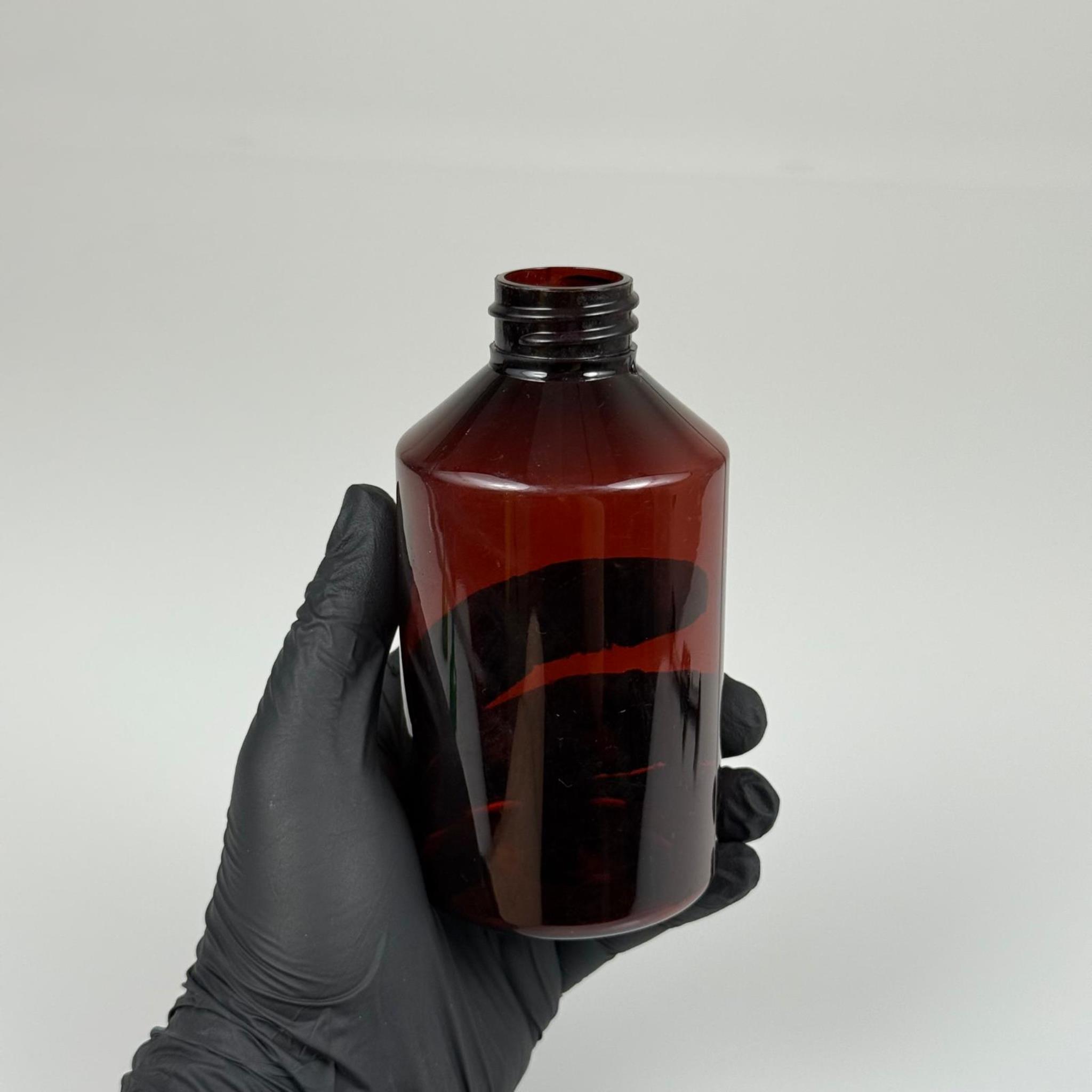 250 CC AMBER SERT PLASTİK ŞİŞE KAPAKSIZ (28 AĞIZ)