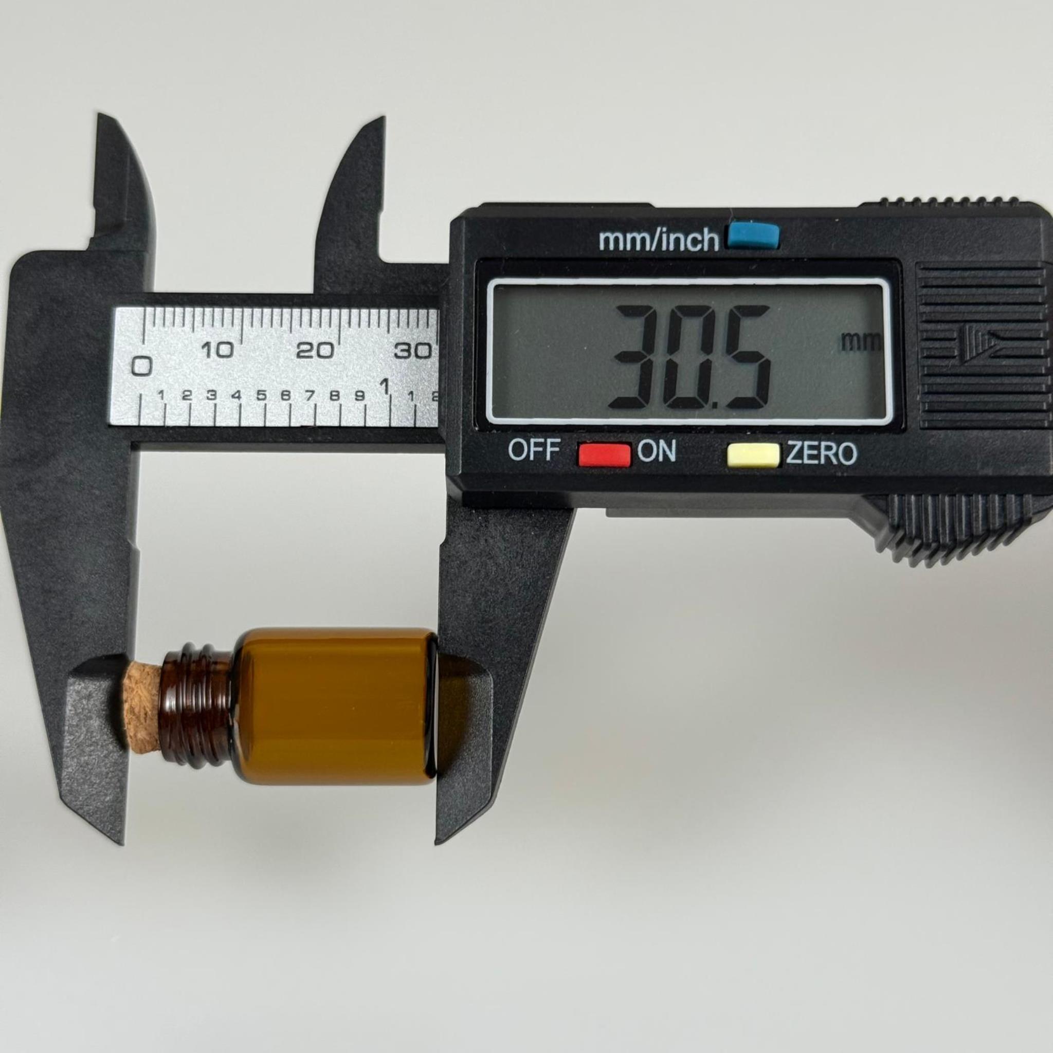 2 CC MANTAR TIPALI CAM ŞİŞE - AMBER 2 ML MANTARLI MİNİ CAM ŞİŞE