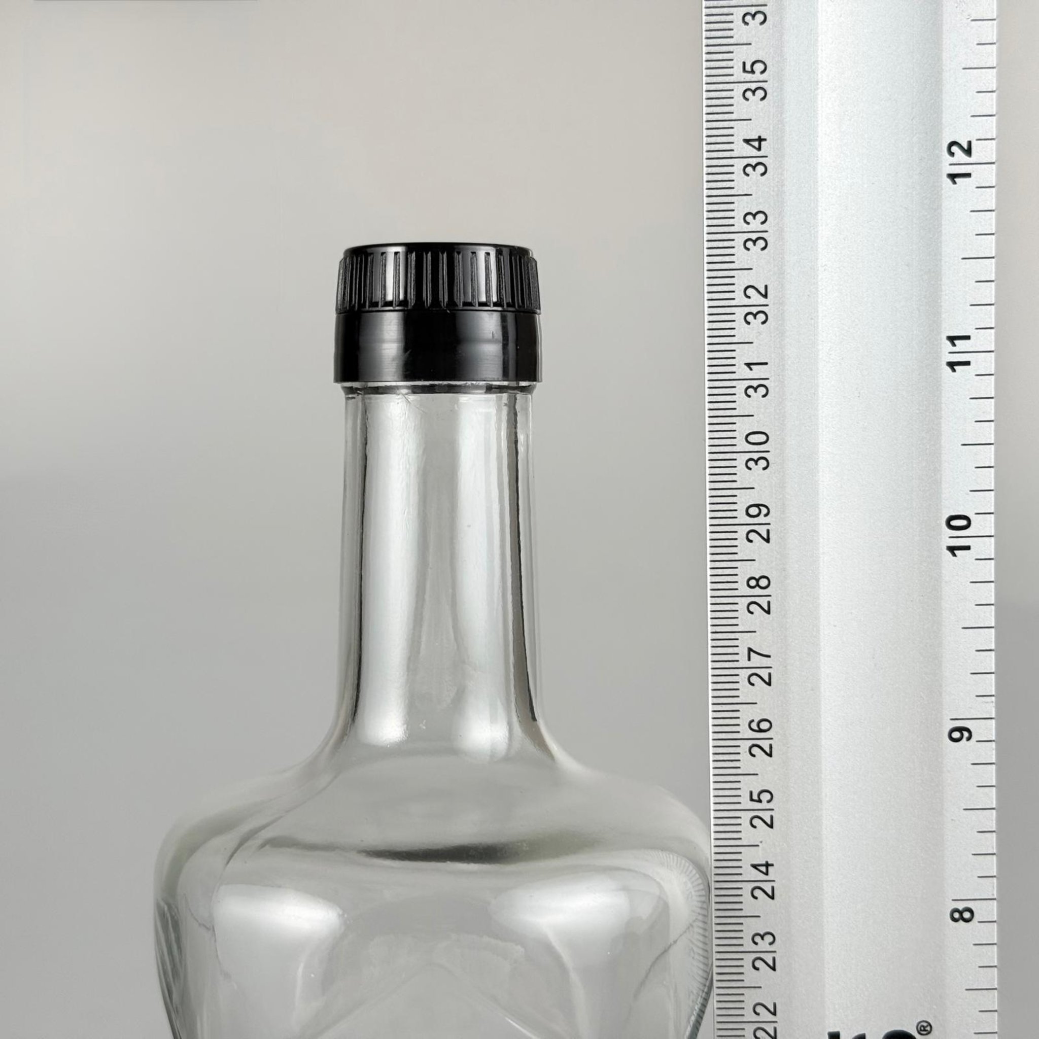 1000 CC DESENLİ DORİKA ŞEFFAF CAM ŞİŞE + SİYAH ÇAKMA KAPAKLI TAKIM - 1000 ML MANTAR TIPALI ÇAKMA AĞIZ  CAM ŞİŞE