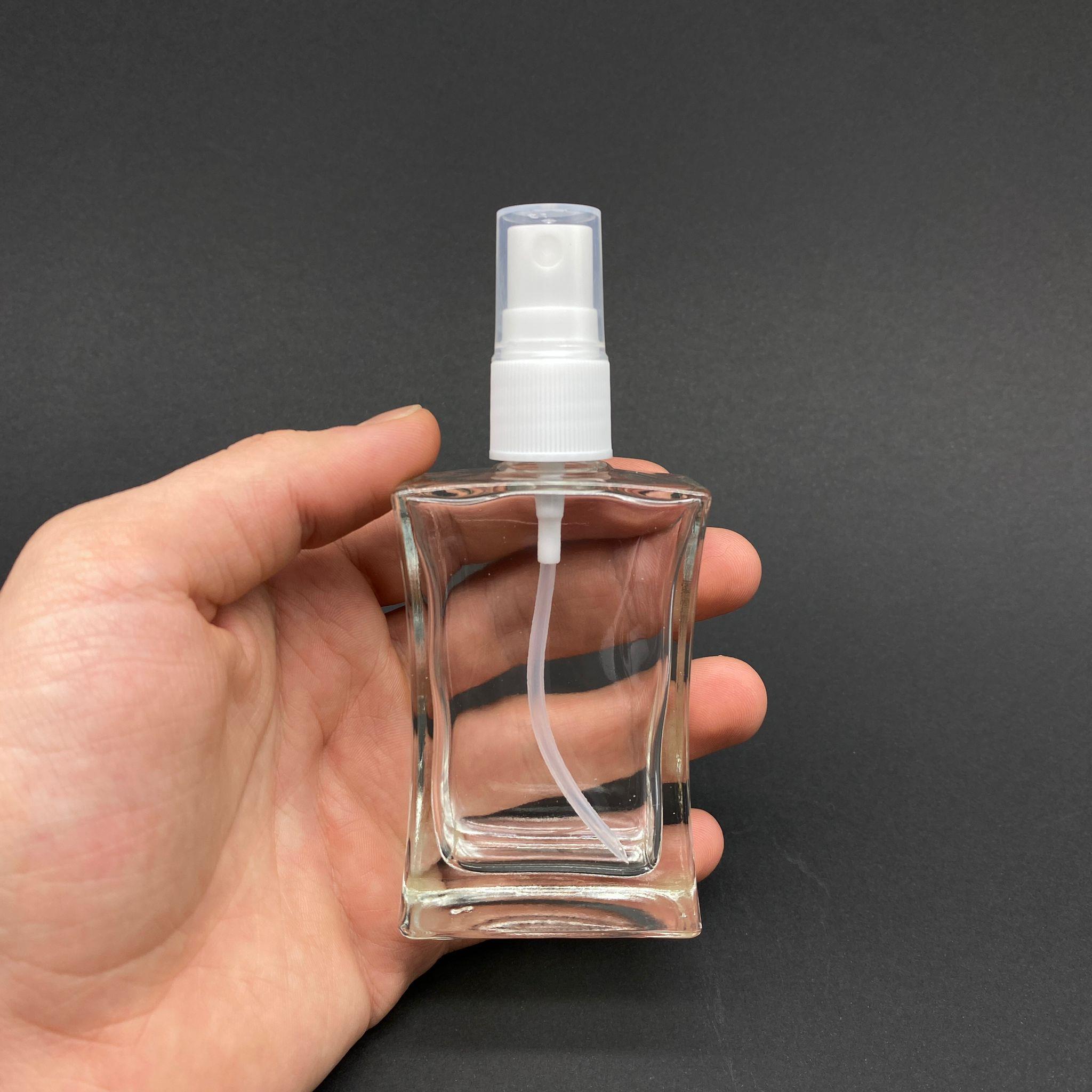 50 CC KÖŞELİ CAM ŞİŞE BEYAZ SPREYLİ TAKIM - 50 ML PARFÜM ŞİŞESİ - 1. KALİTE İTHAL CAM