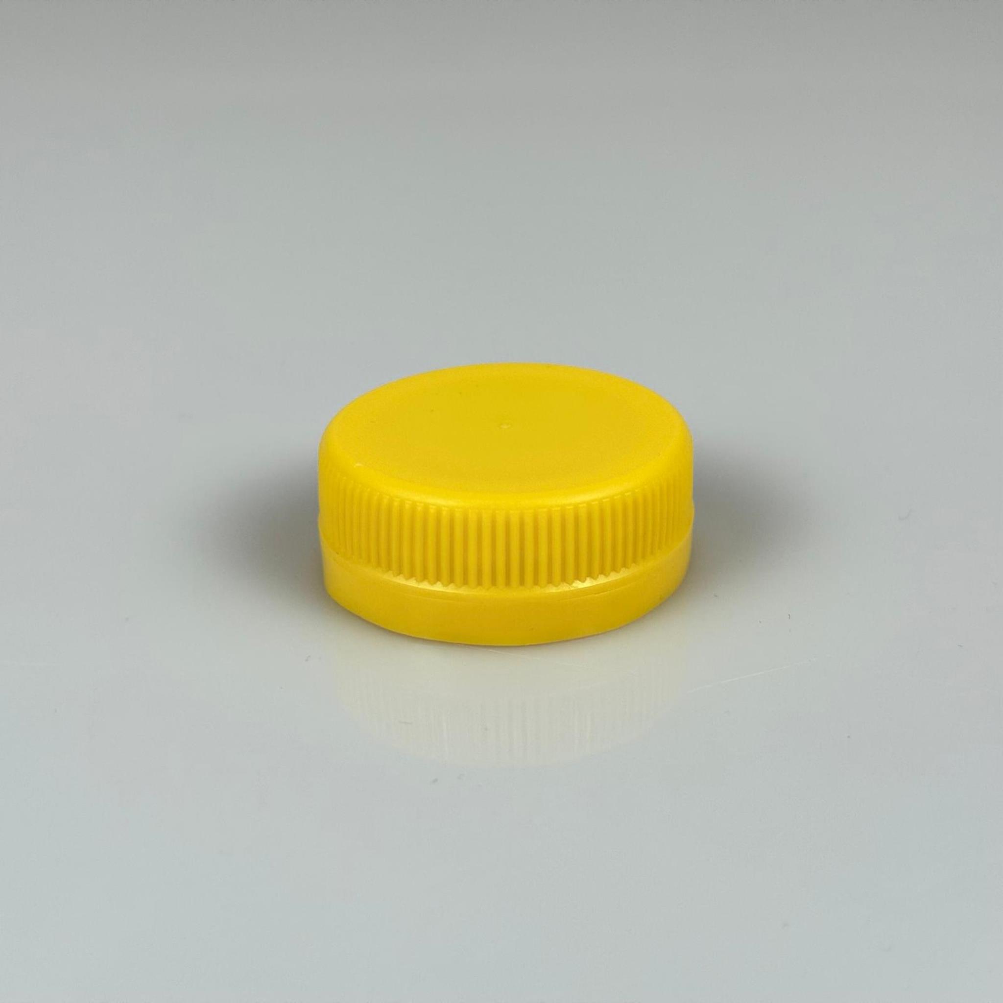 38 MM VİDALI KİLİTLİ PLASTİK KAPAK SARI - SU PETİ KAPAĞI - KİLİTLİ