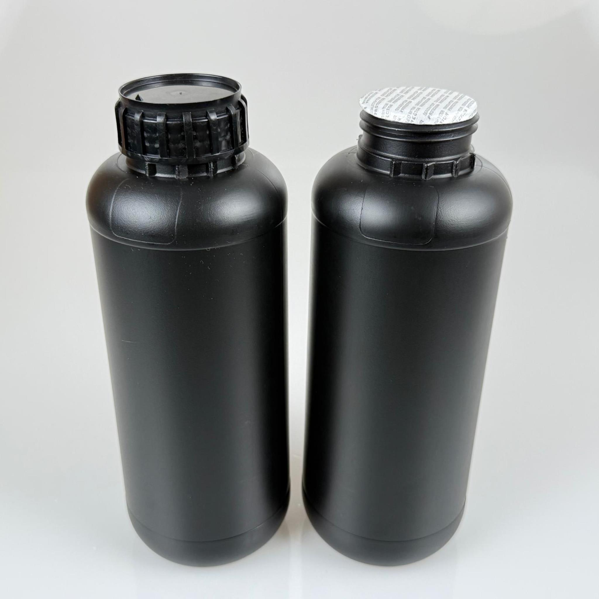 1 LT ZİRAİ İLAÇ BİDONU SİYAH + SİYAH ALÜMİNYUM FOLYOLU İNDİKSİYON CONTA SK50 KAPAK + KENDİNDEN YAPIŞKANLI KÖPÜK CONTALI - 1000 CC PE POLİETİLEN TARIM BİDON