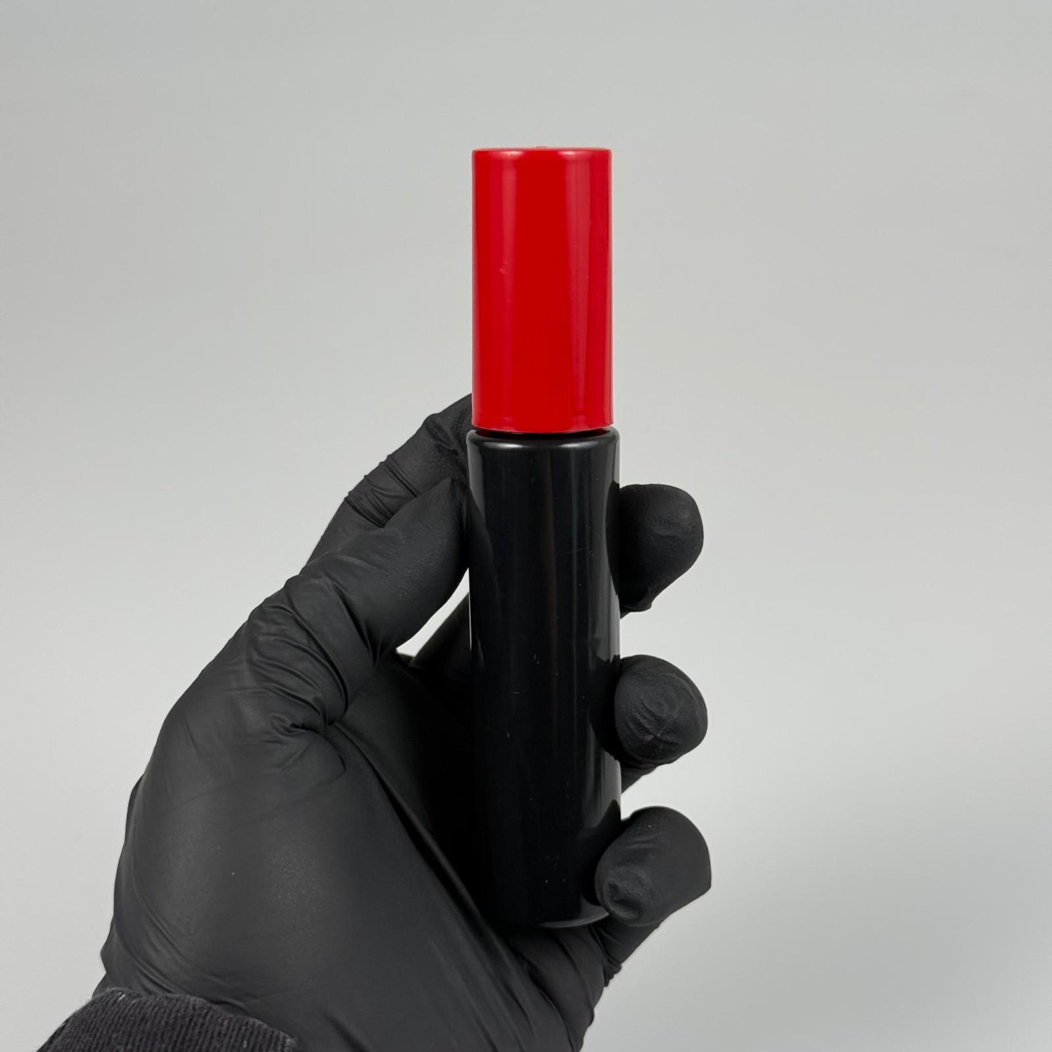 35 CC SİYAH PARFÜM ŞİŞESİ PLASTİK - SİYAH SPREY + KIRMIZI KAPAK - 35 ML PARFÜM ŞİŞESİ PET