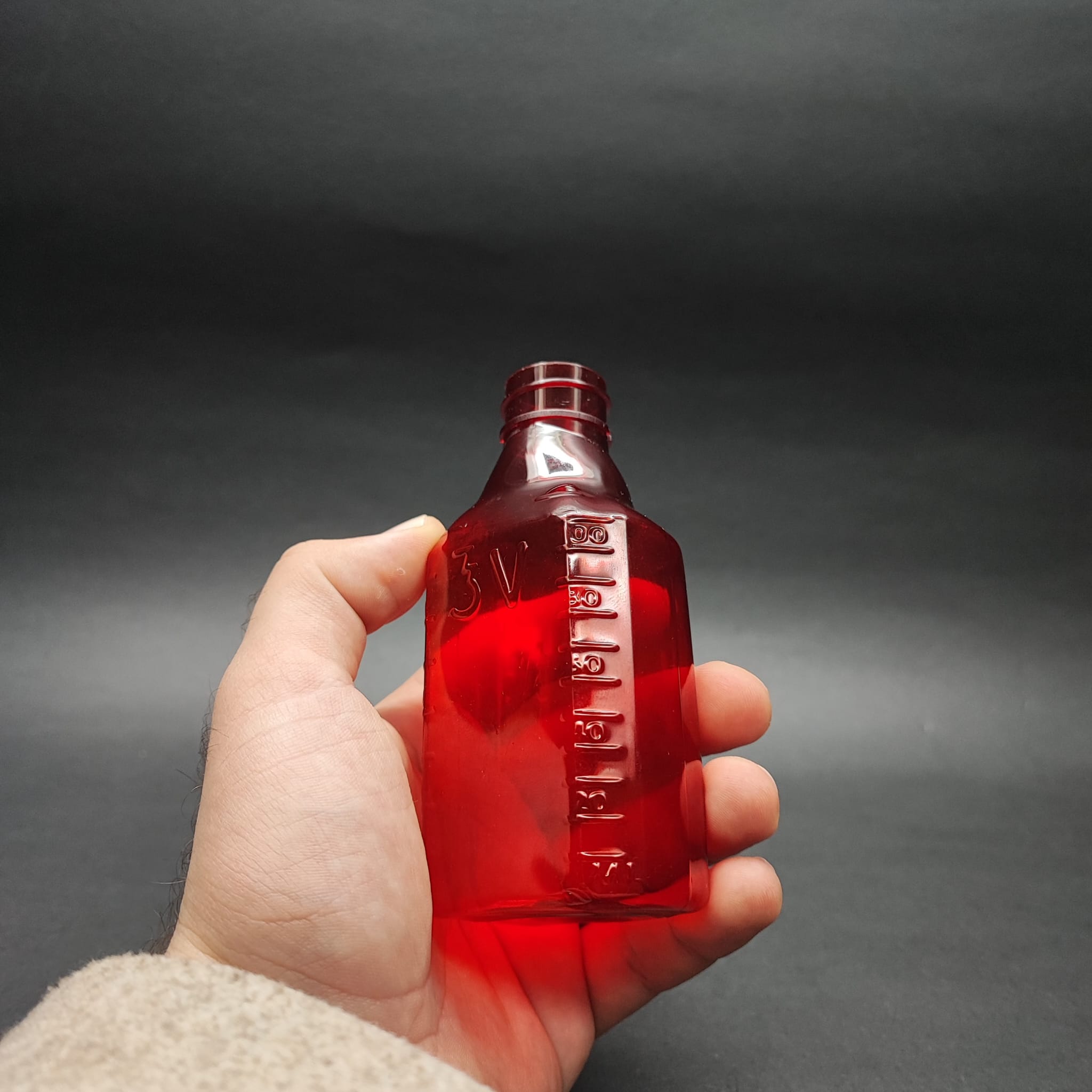 100 CC ÖLÇEKLİ PET ŞİŞE - 24 AĞIZ - 100 ML VE OZ ÖLÇÜLÜ KIRMIZI PET ŞİŞE