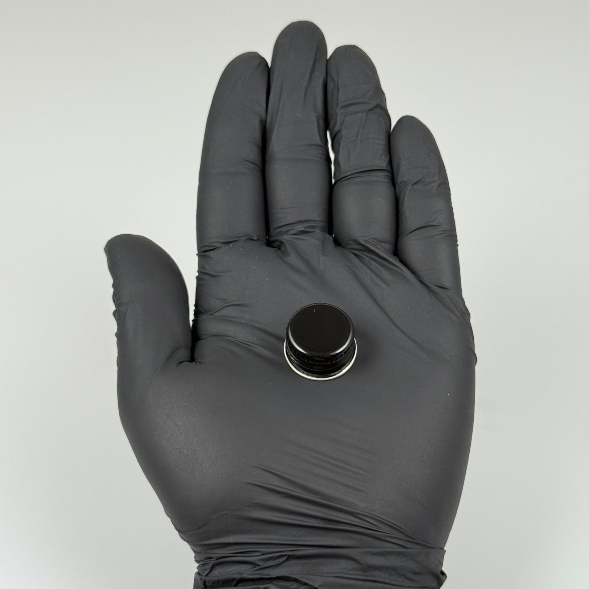 18 MM VİDALI SİYAH ALÜMİNYUM KAPAK - KÖPÜK CONTALI